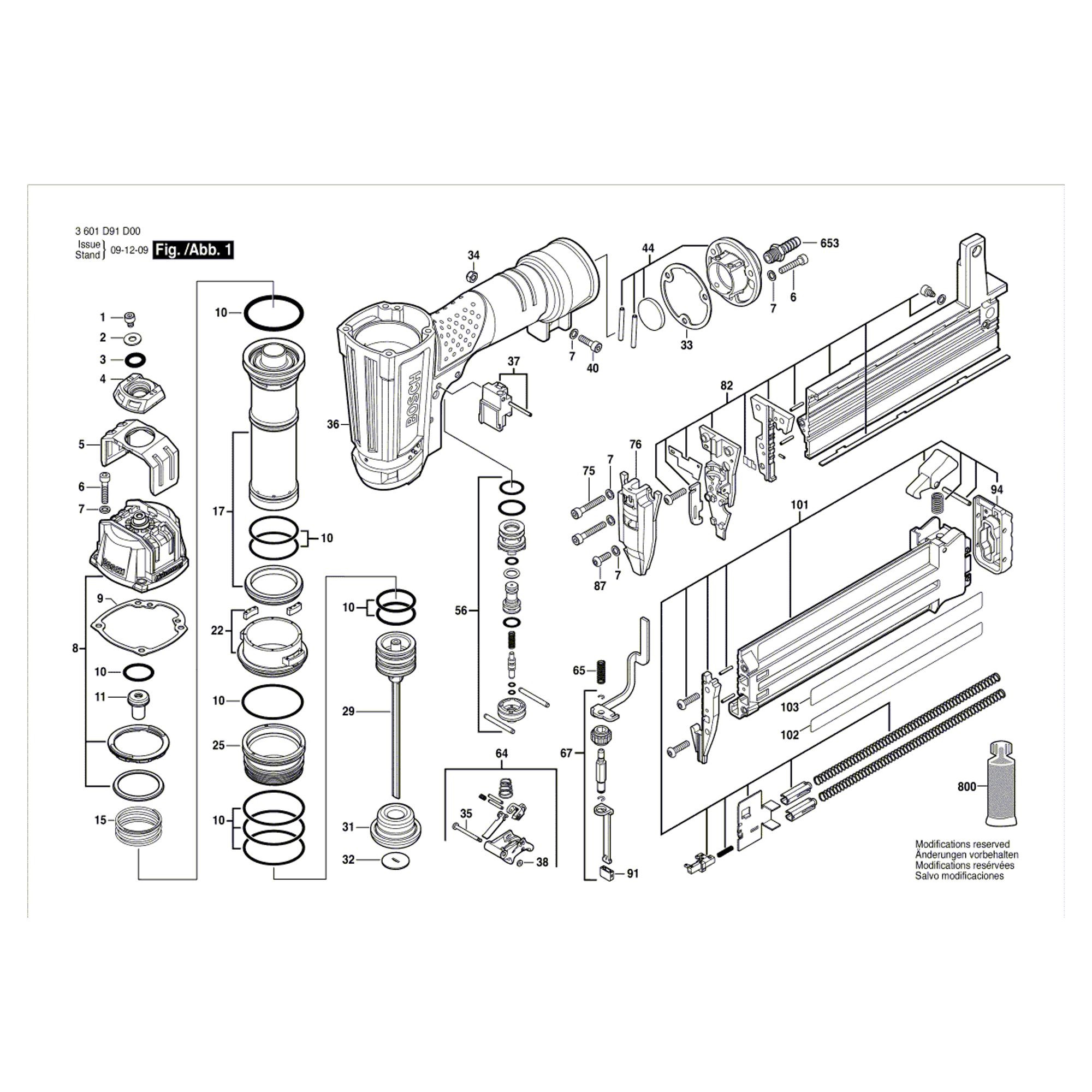 Vue éclatée Bosch GSK50 3601D91D00 #01