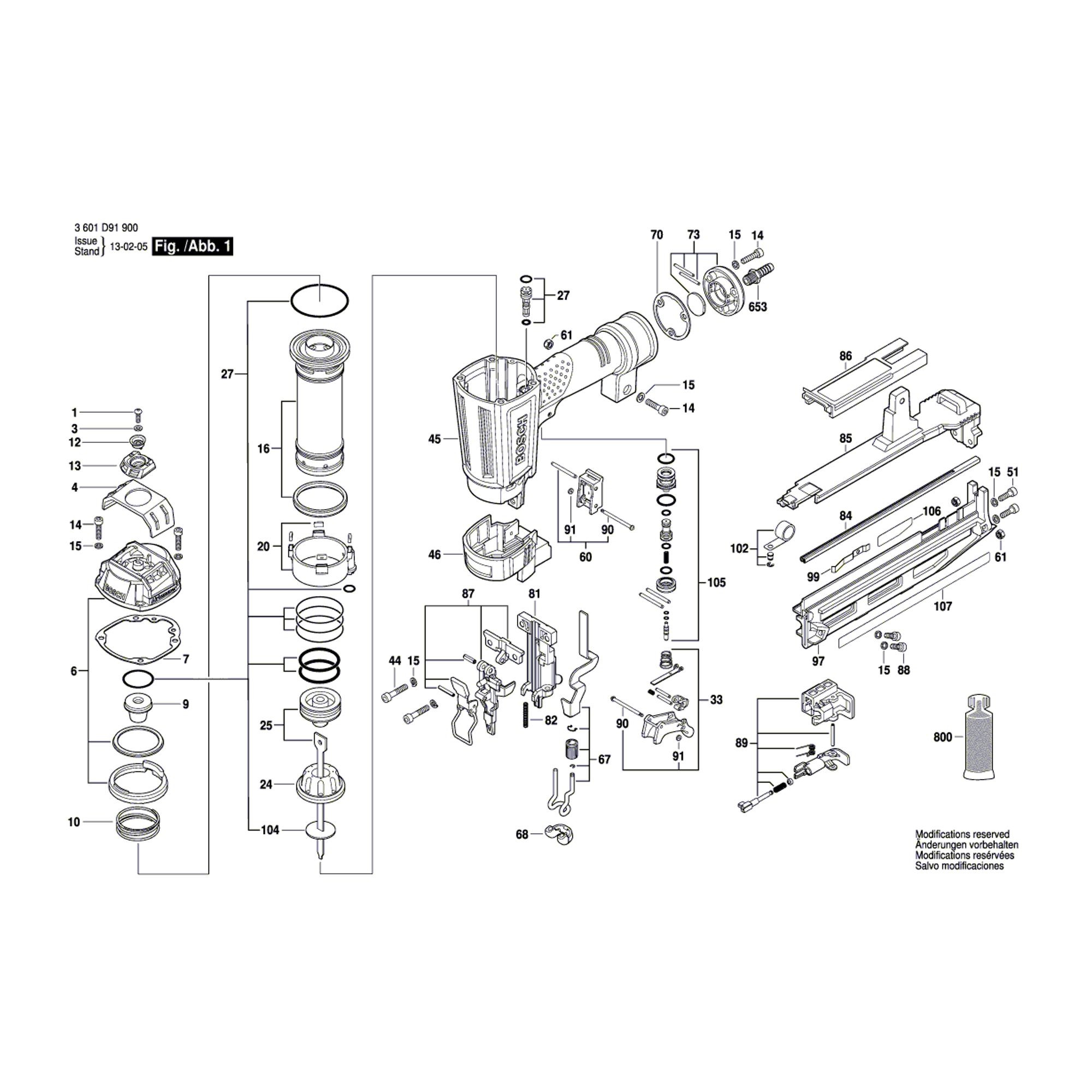 Vue éclatée Bosch GSK64 3601D91900 #01