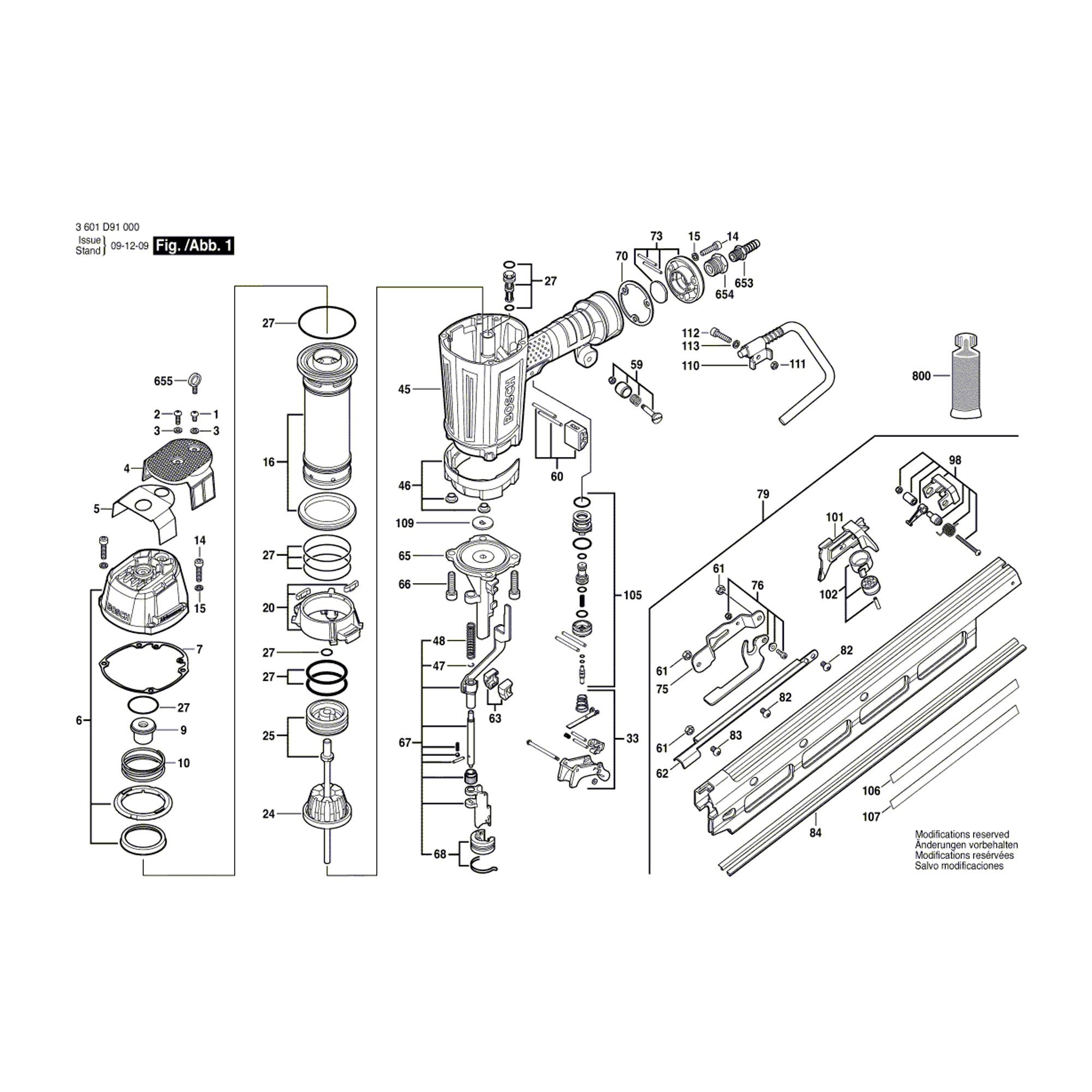 Vue éclatée Bosch GSN90-21RK 3601D91000 #01