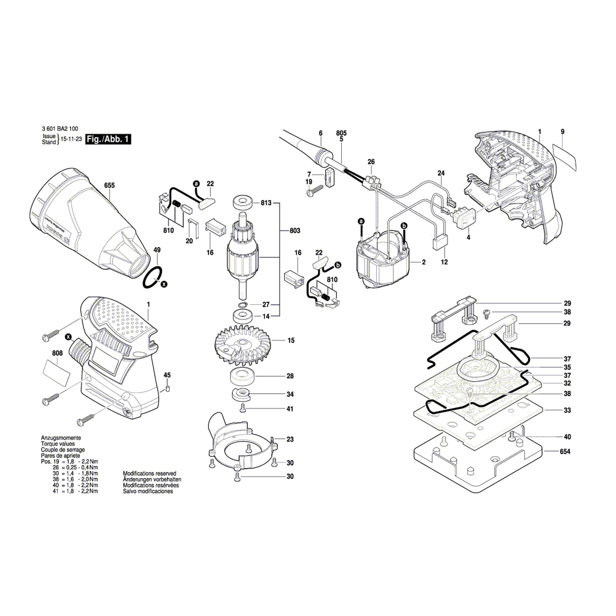 Vue éclatée Bosch GSS140-1A 3601BA2100 #01