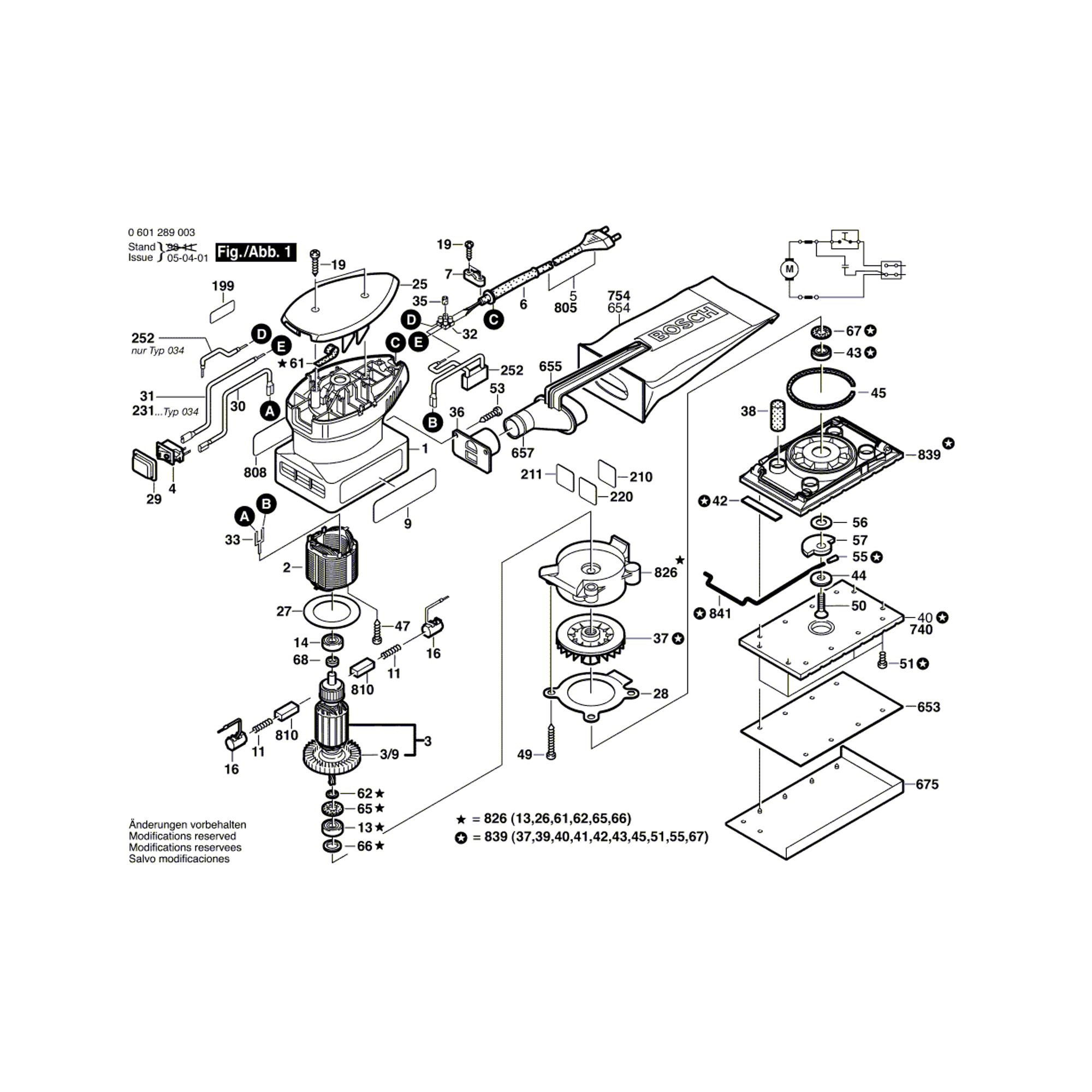 Vue éclatée Bosch GSS16A 0601289003 #01