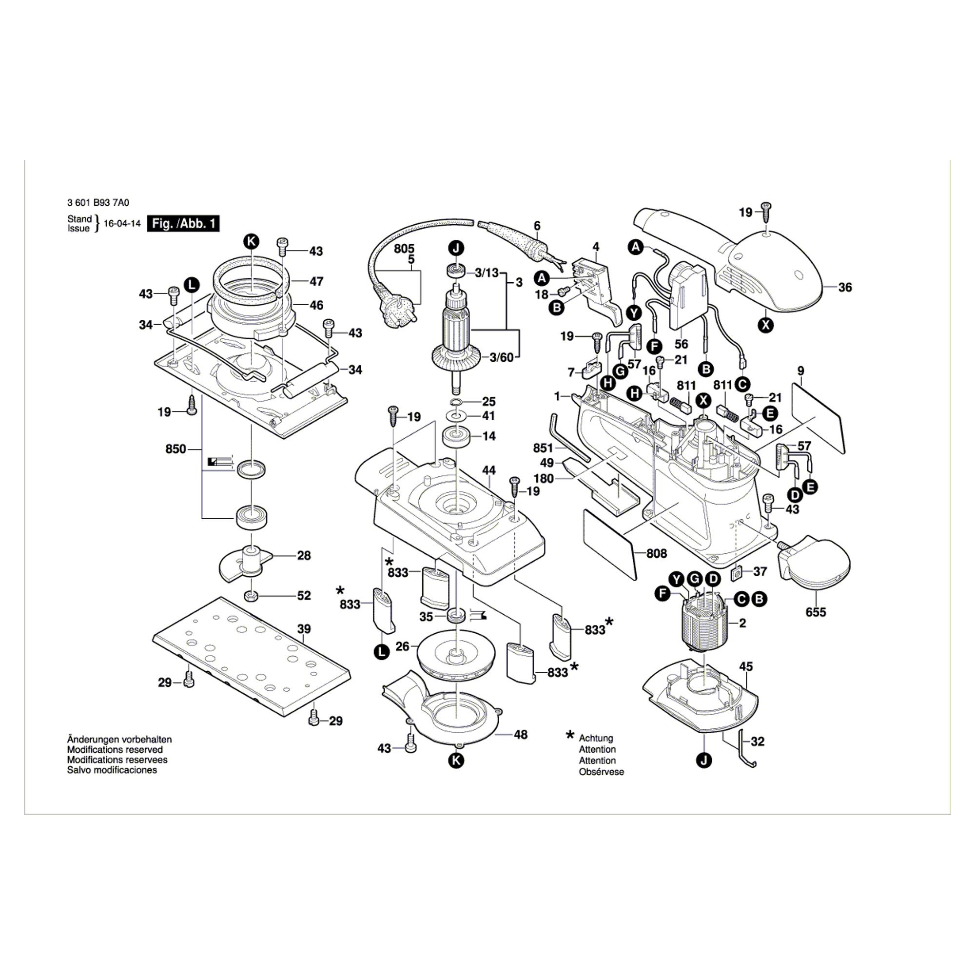 Vue éclatée Bosch GSS280AE 3601B937A0 #01