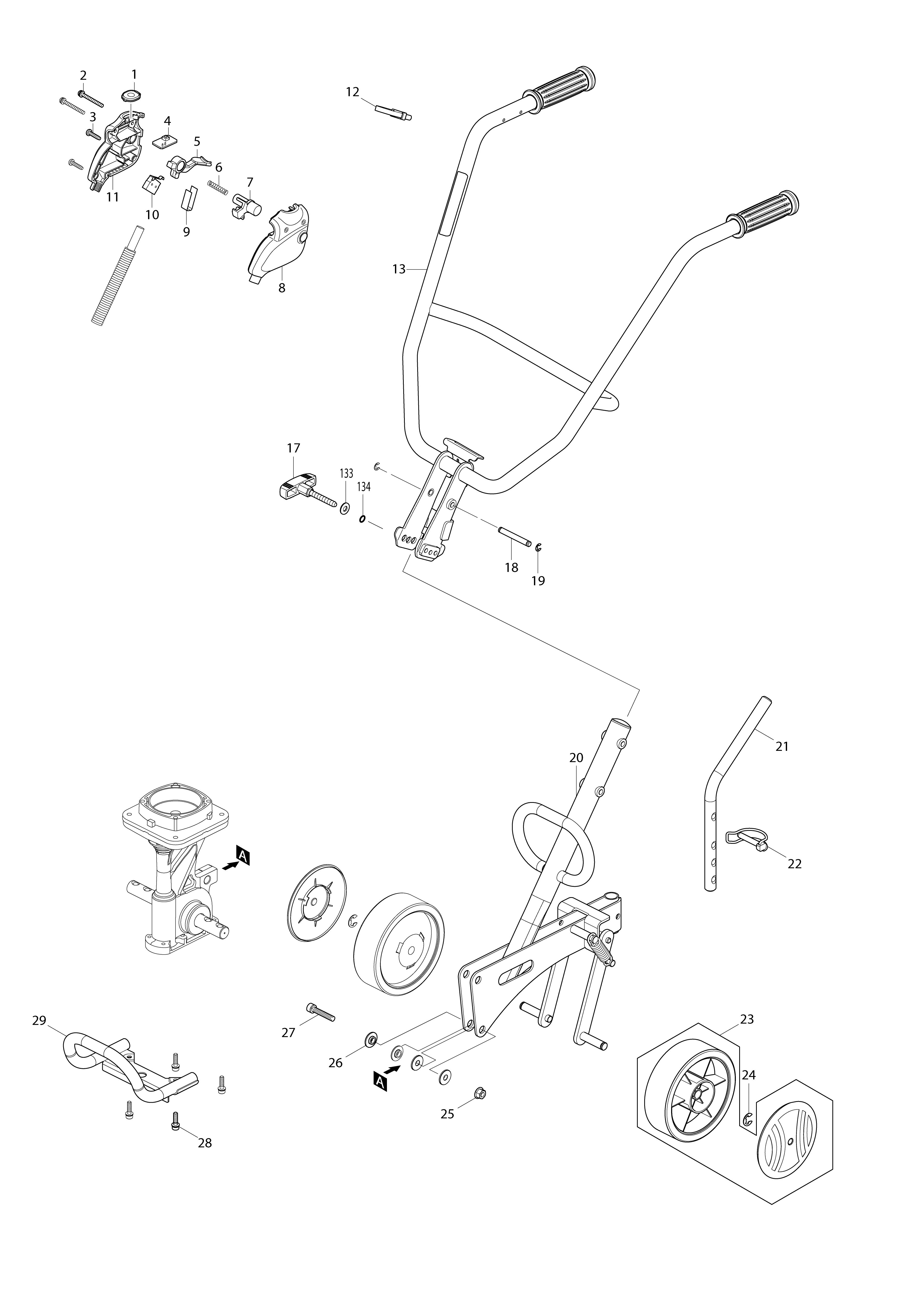 Vue éclatée Makita BUK360#01