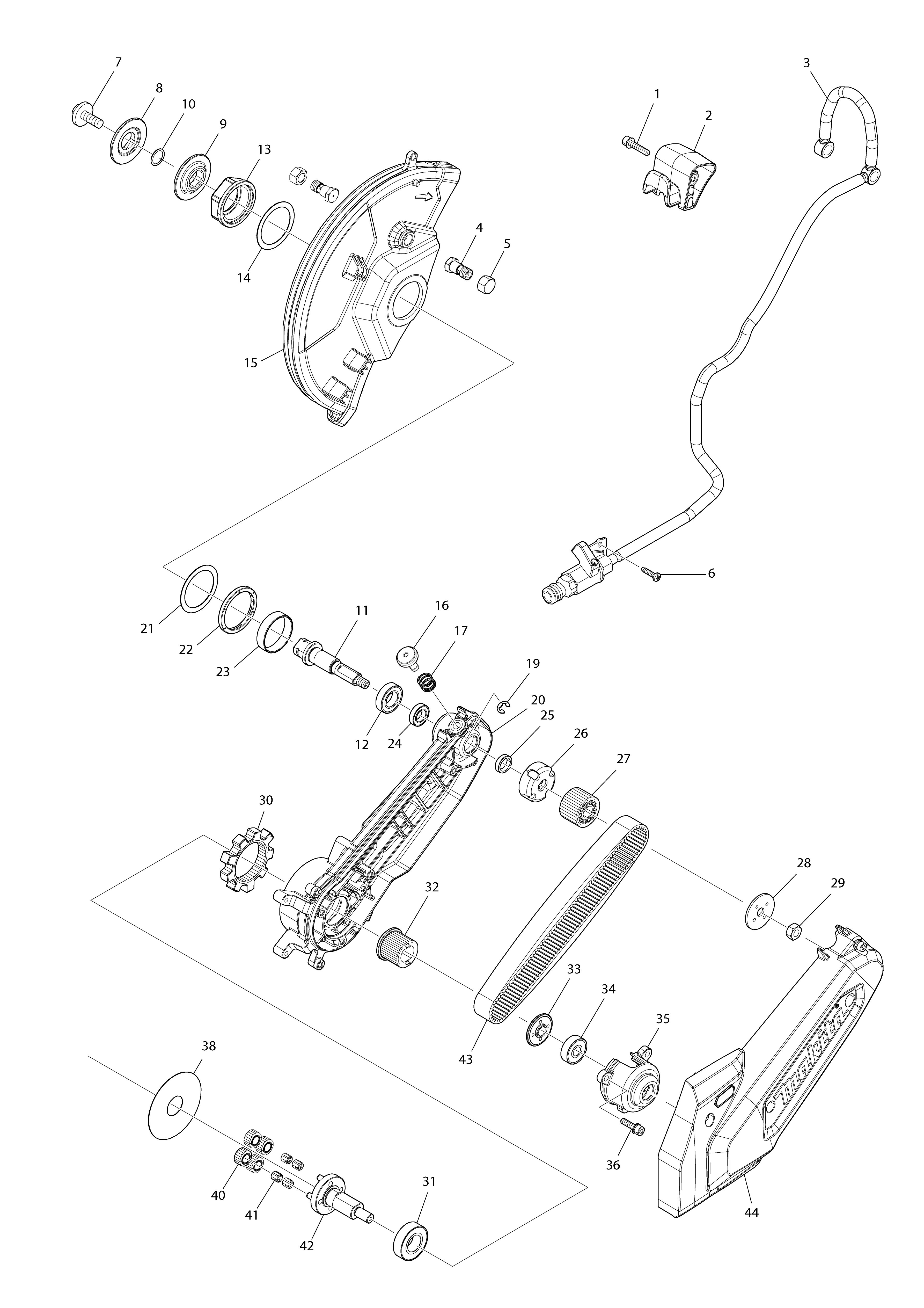 Vue éclatée Makita CE003G#01