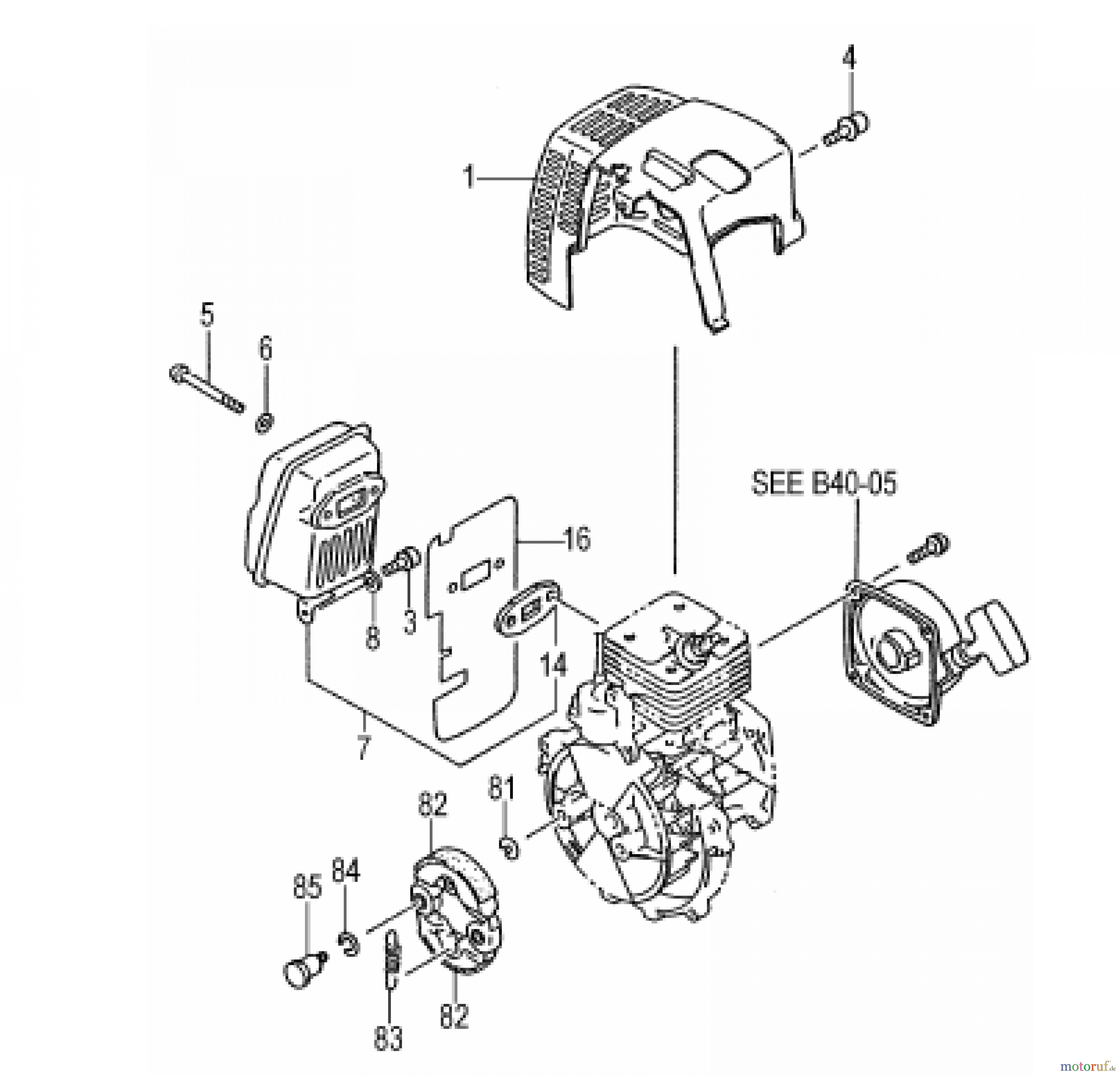PIECES DETACHEES DEBROUSSAILLEUSE HITACHI CG40EJ (T)