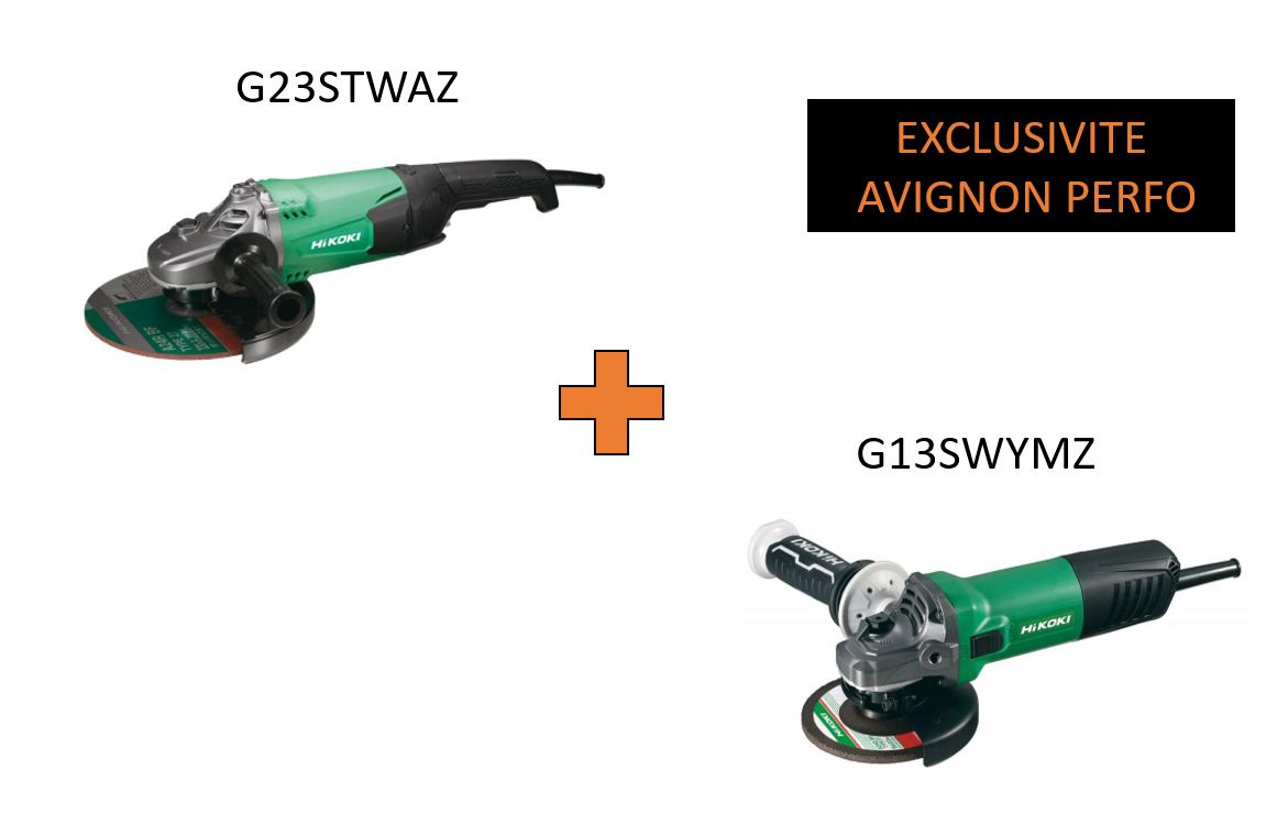 MEULEUSE HIKOKI G23STWAZ + MEULEUSE G13SWYMZ