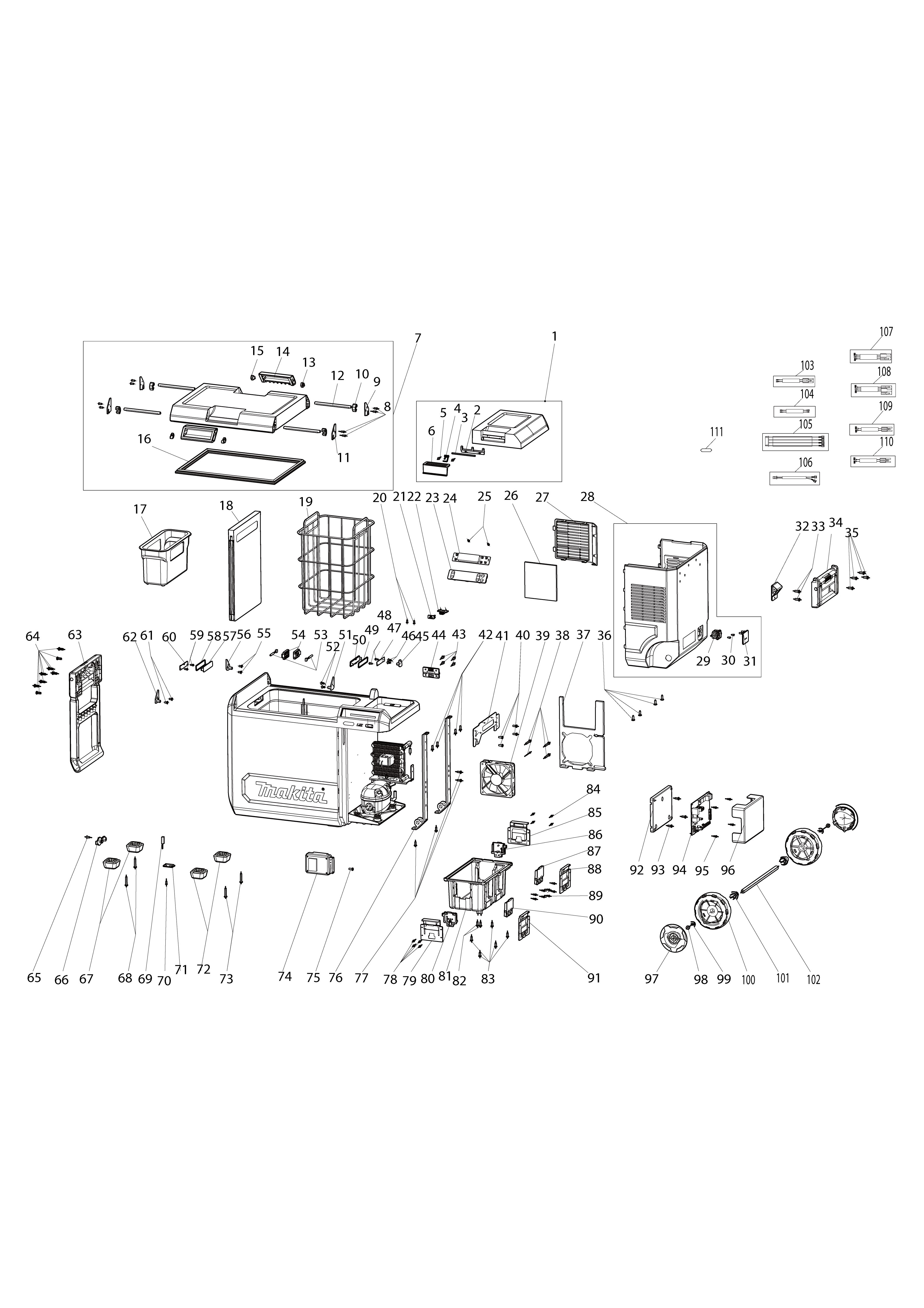 Vue éclatée Makita CW004G#01