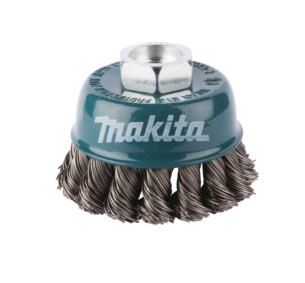 Brosse boisseau à fils acier torsadés Makita