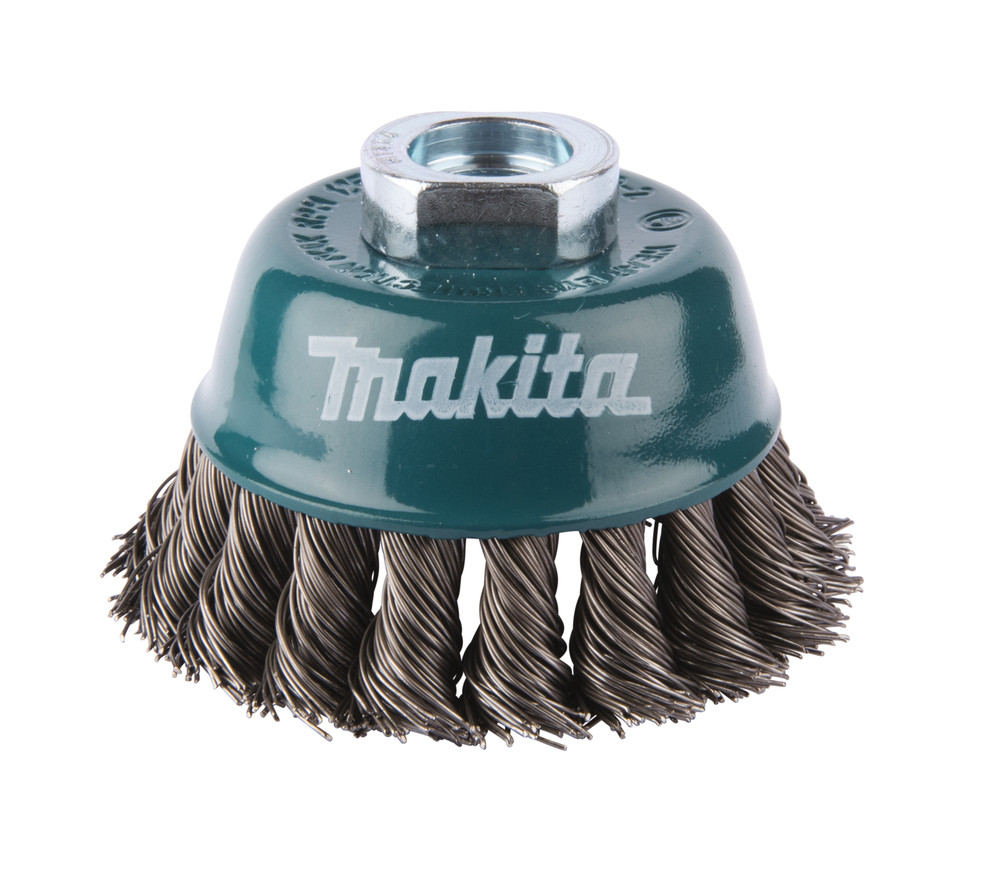 Brosse boisseau à fils acier torsadés Makita