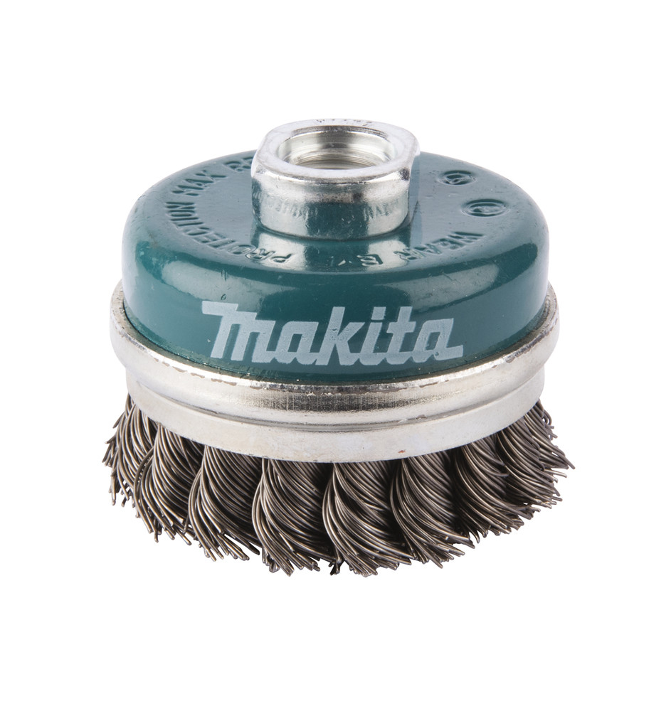 Brosse boisseau à fils acier torsadés Makita