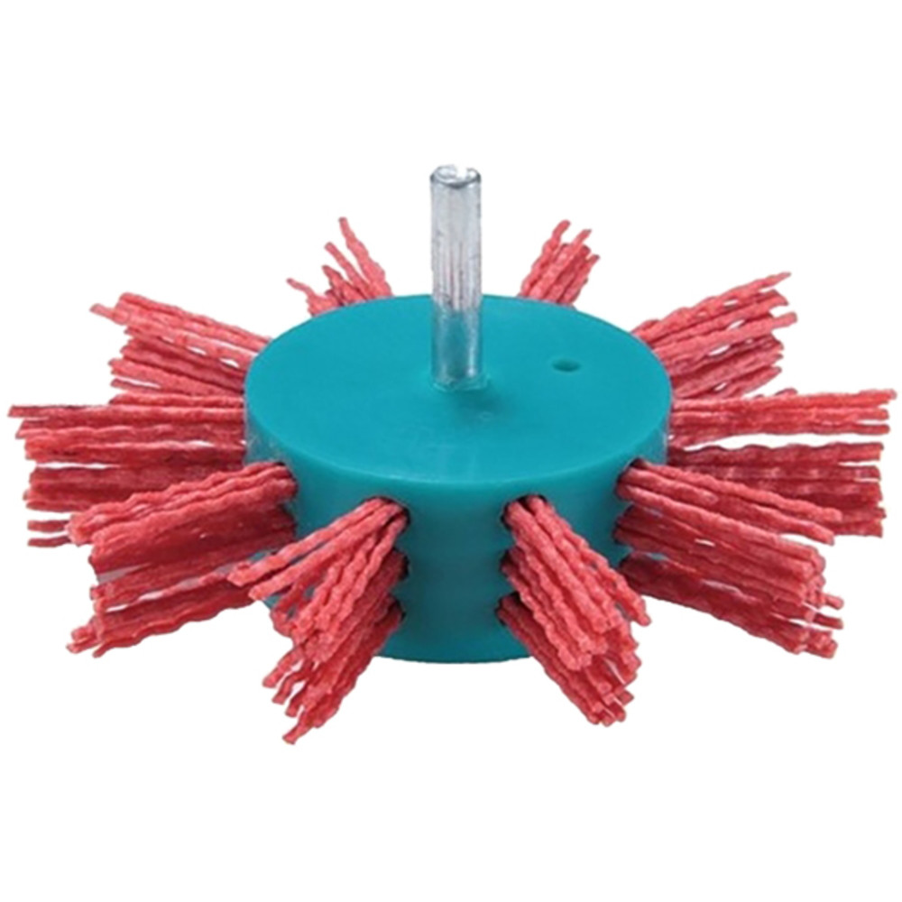 Brosses éventails à fils nylon de finition pour perceuses Makita