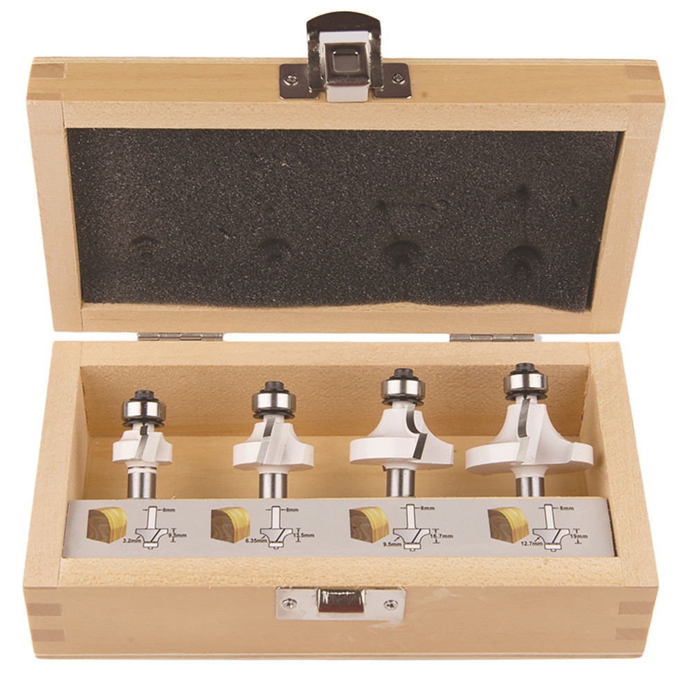 Coffret de 4 Fraises queue de 8 mm Makita
