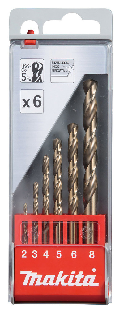 Coffrets de 6 Forets à métaux HSS-Co 5% Makita