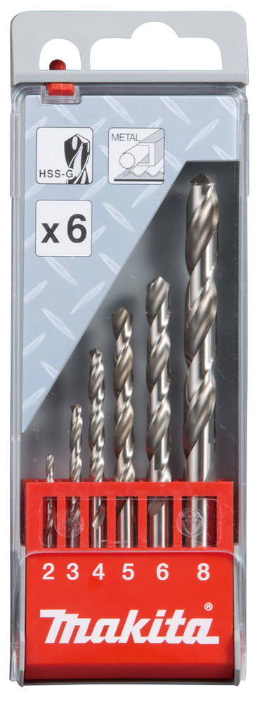 Coffrets de 6 Forets à métaux HSS-G Makita