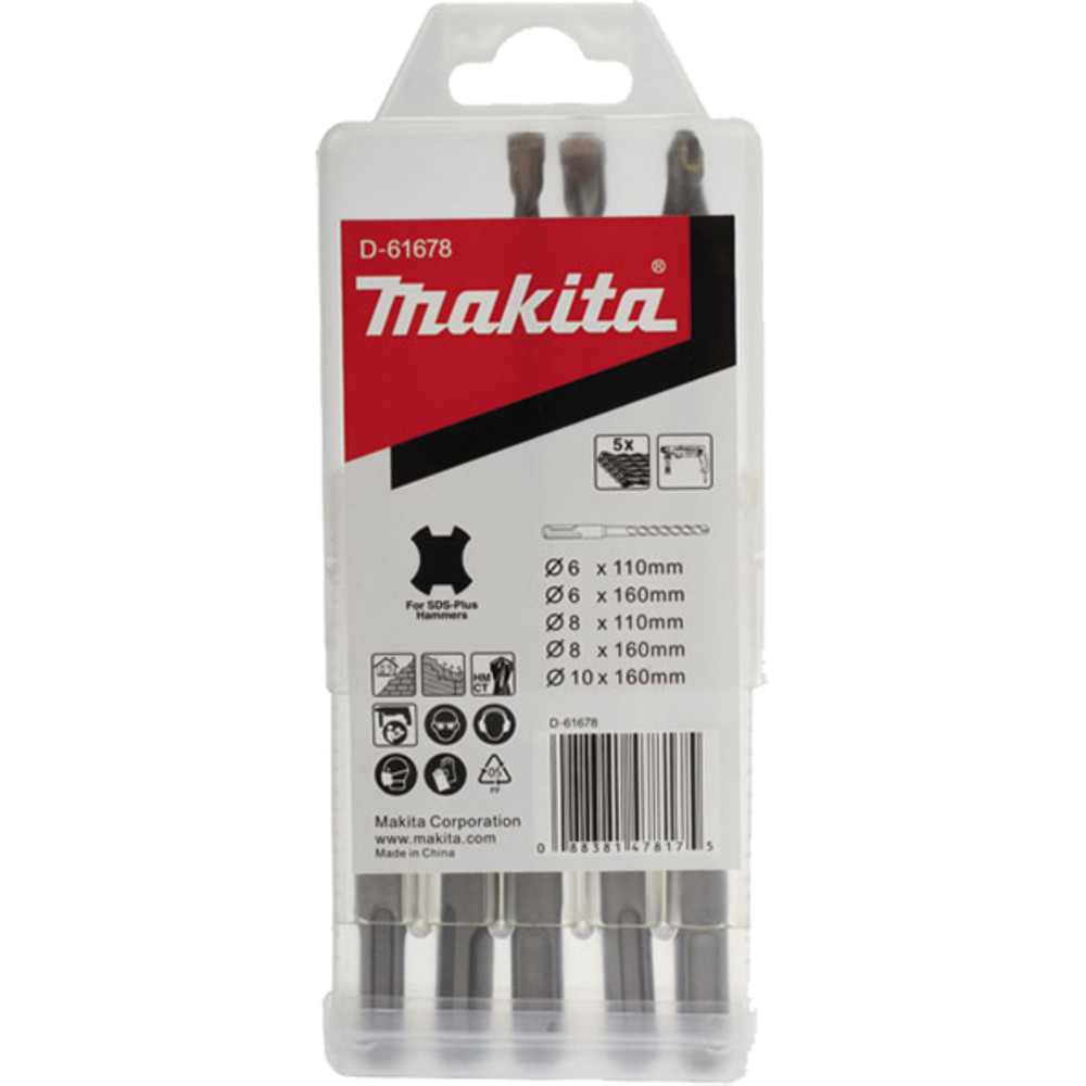 Coffret de 5 Forets SDS-Plus 2 taillants (Gamme économique) Makita