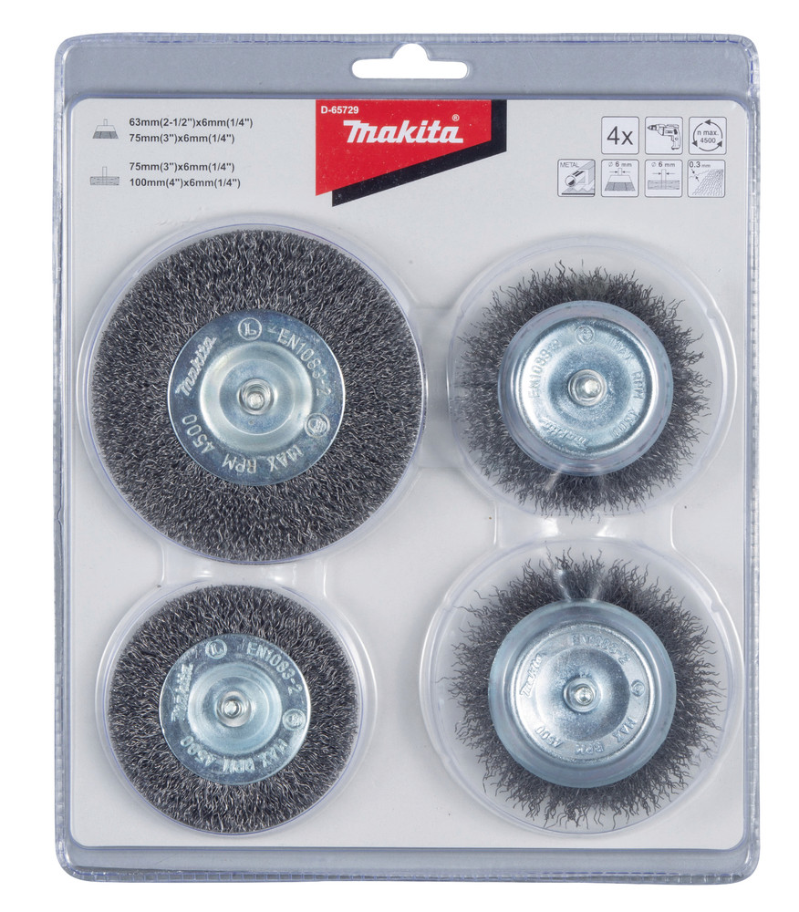 SET 4 BROSSES PERCEUSES Makita