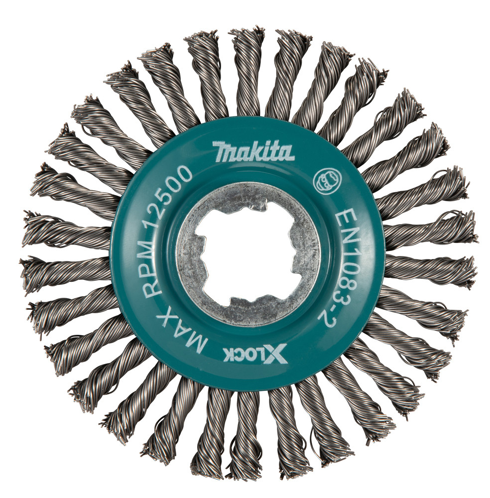 Brosse circulaire en fil d’acier, Fil torsadé (inclusions), 115 mm, X-LOCK Makita