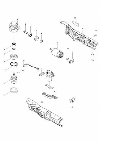 PIECES DETACHEES PERCEUSE VISSEUSE D'ANGLE  MAKITA DA 330 D