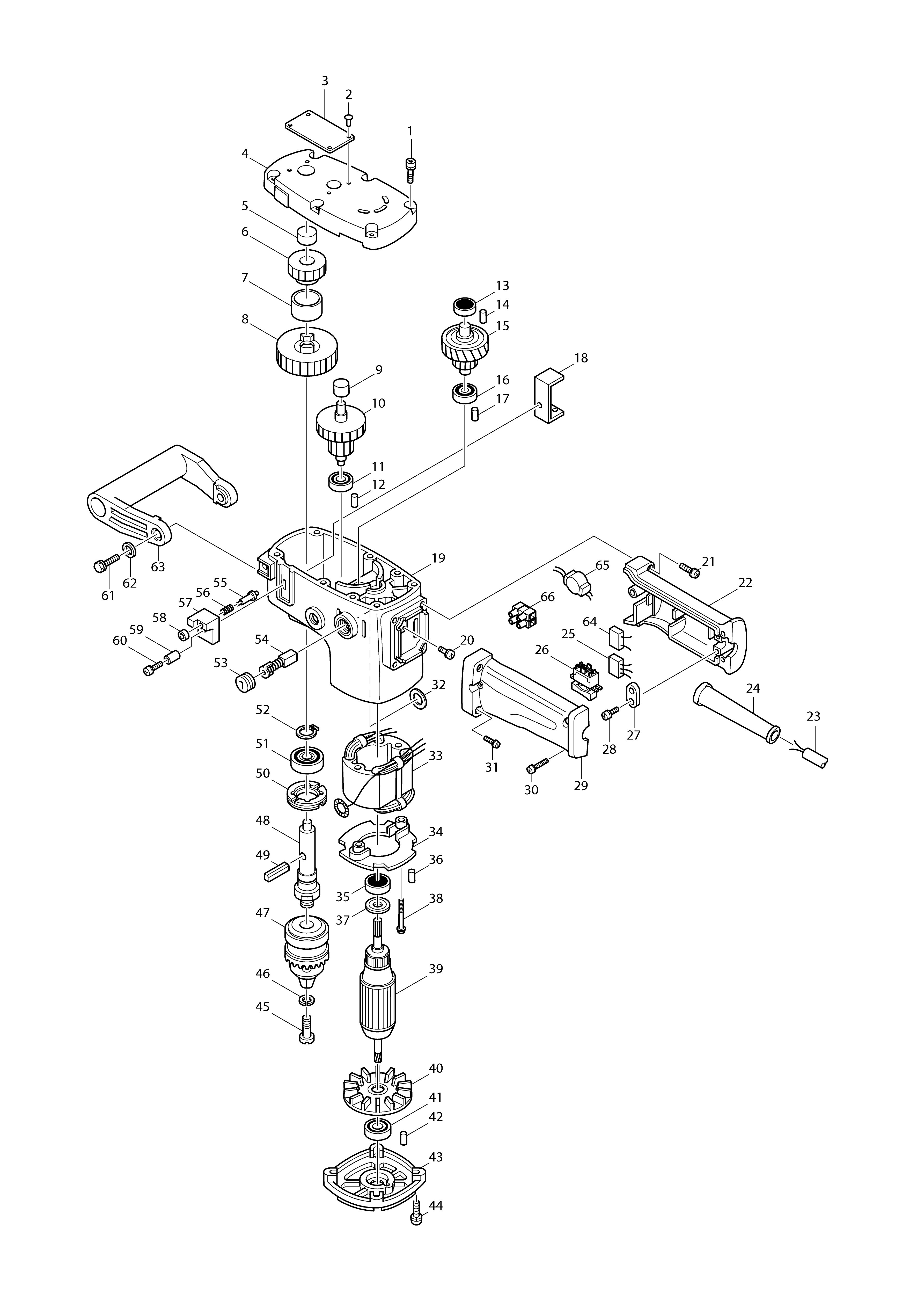Vue éclatée Makita DA6301#01
