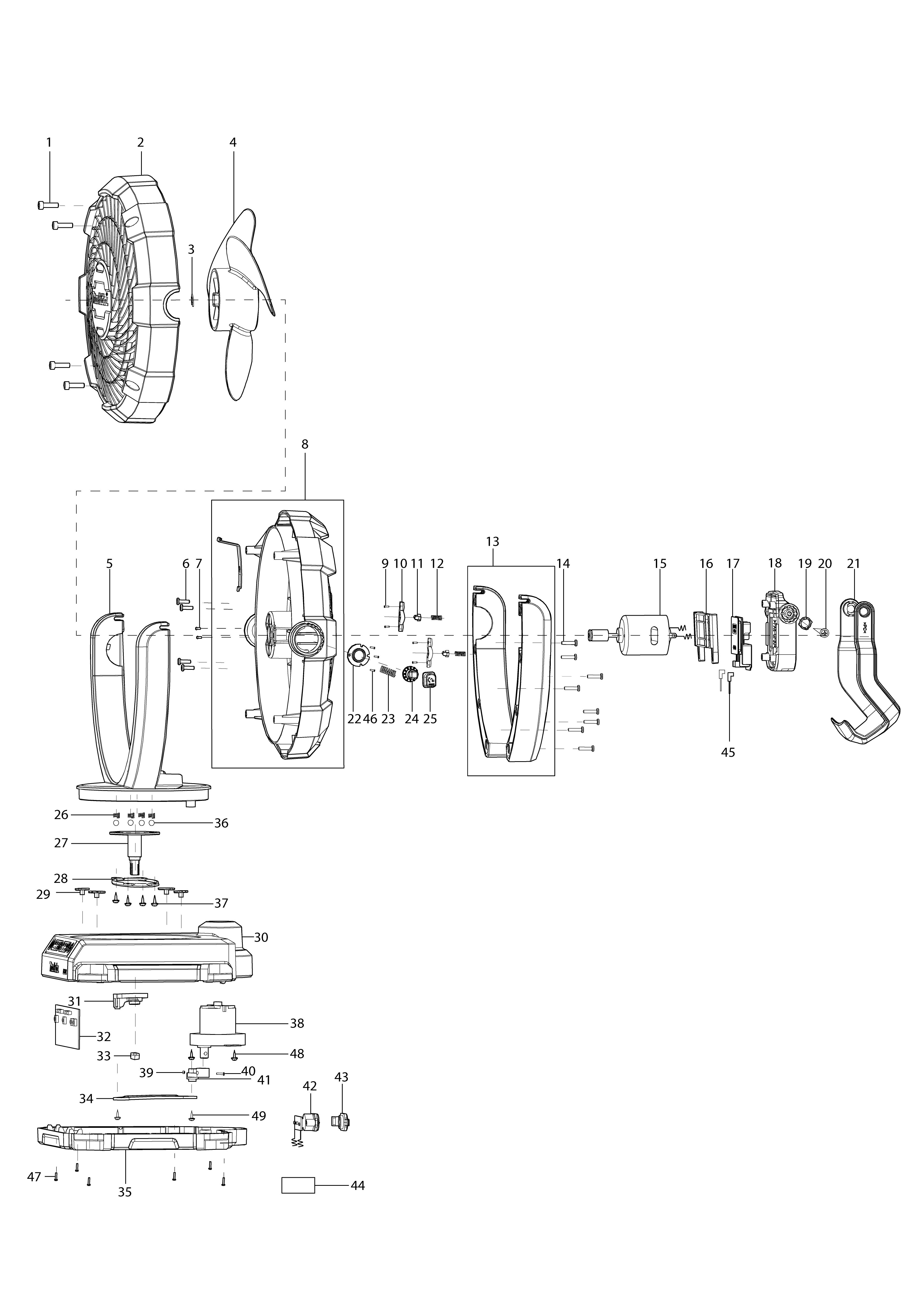 Vue éclatée Makita DCF102#01