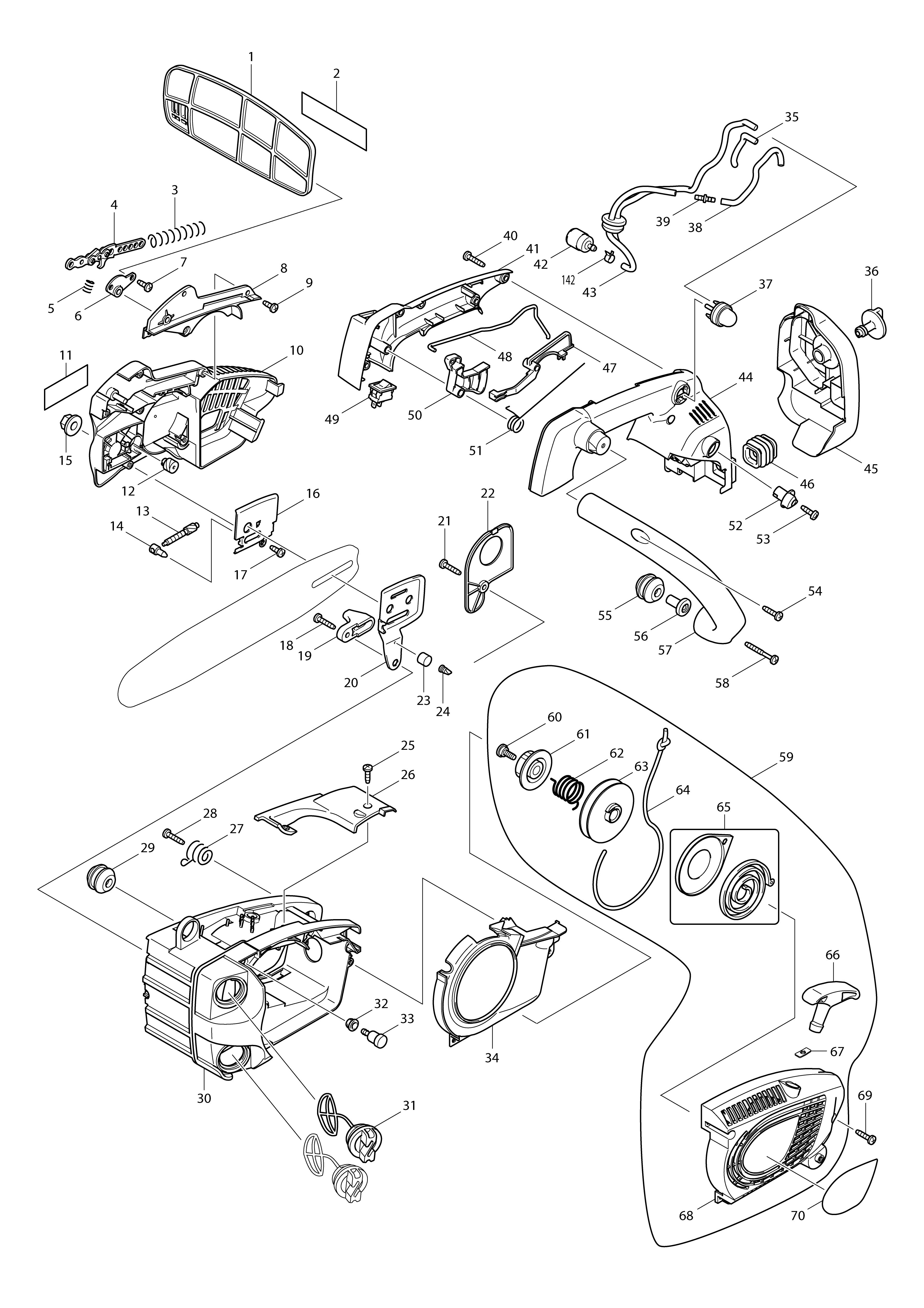 Vue éclatée Makita DCS232T#01