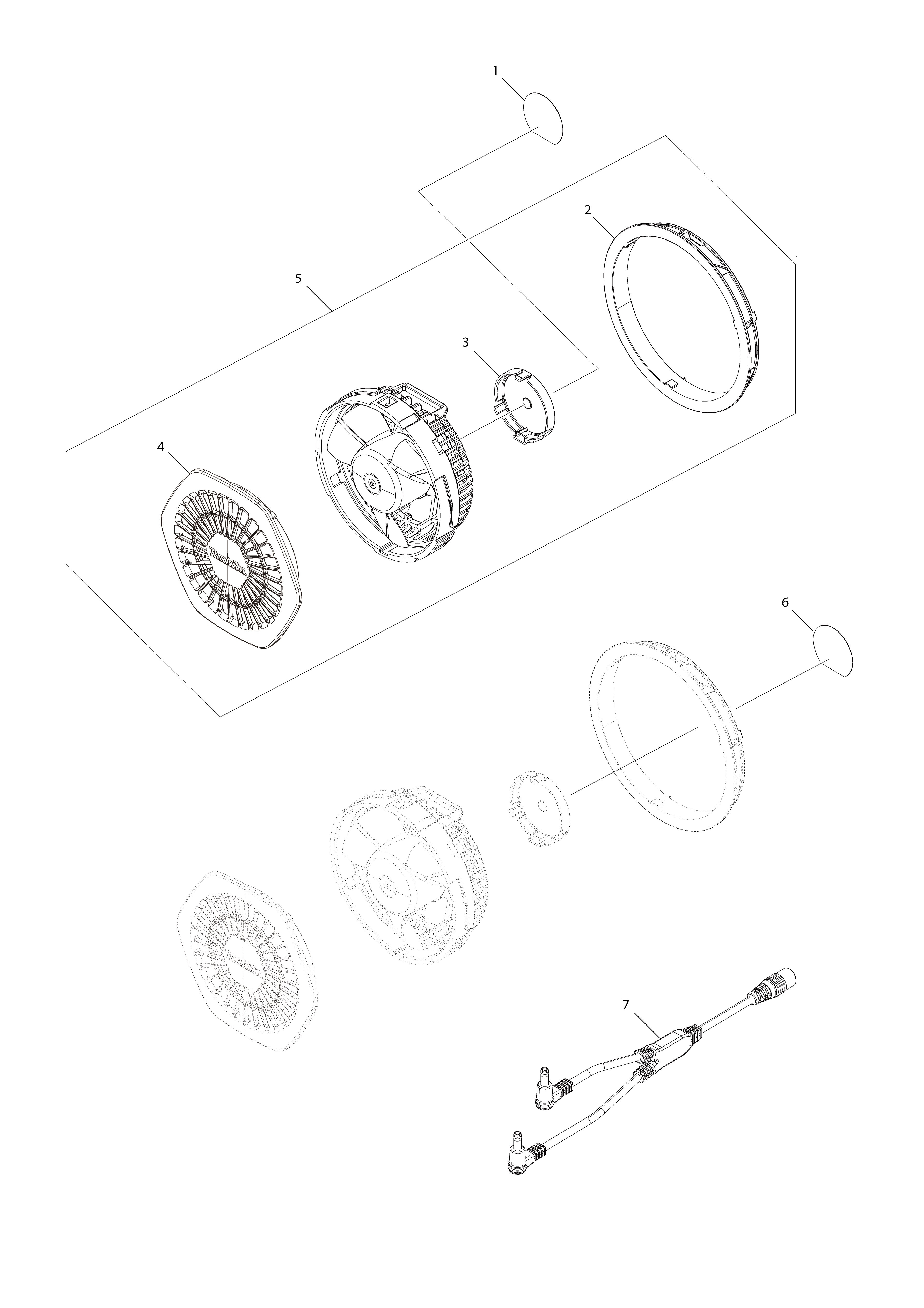Vue éclatée Makita DFJ212#01