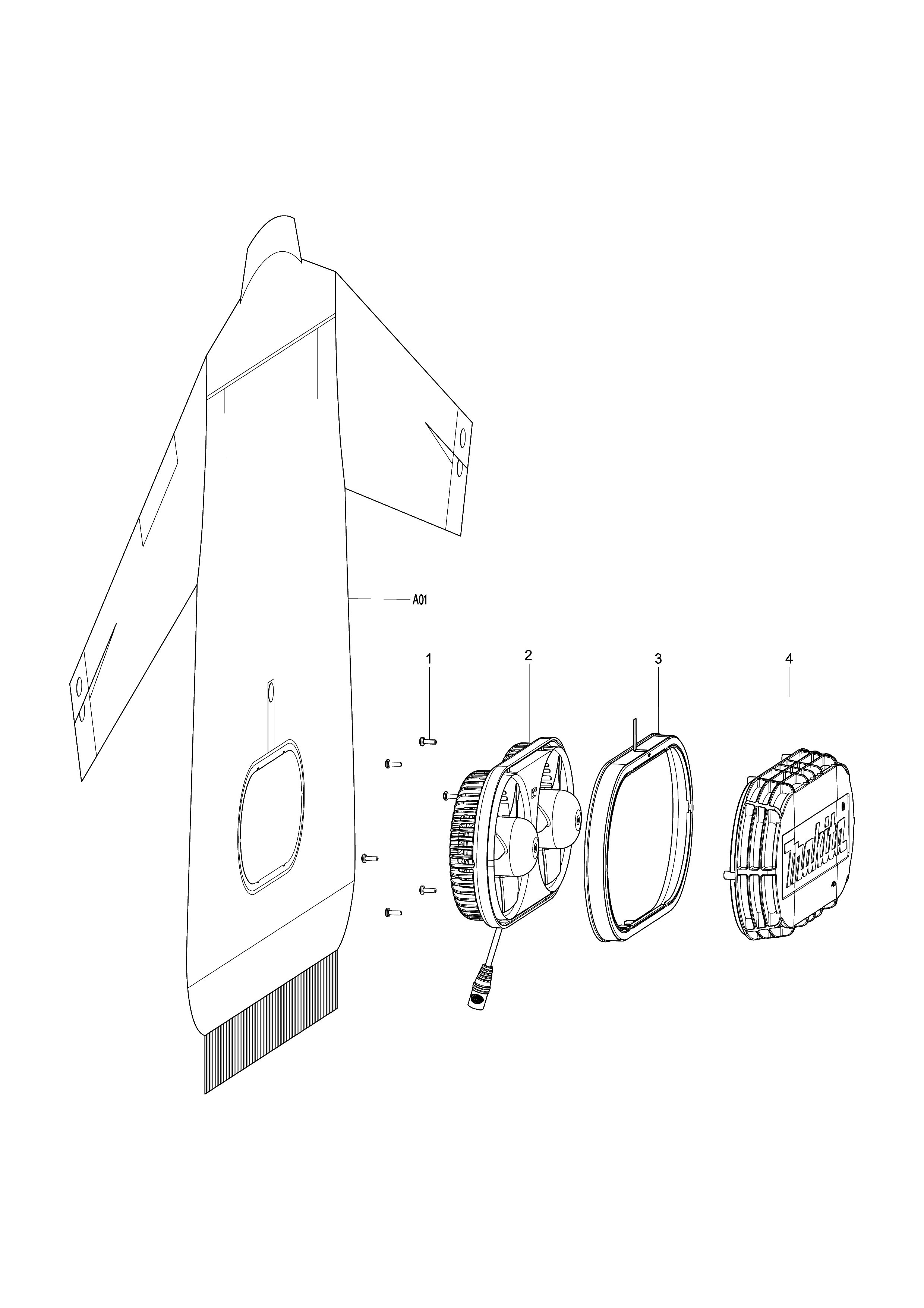 Vue éclatée Makita DFJ301#01