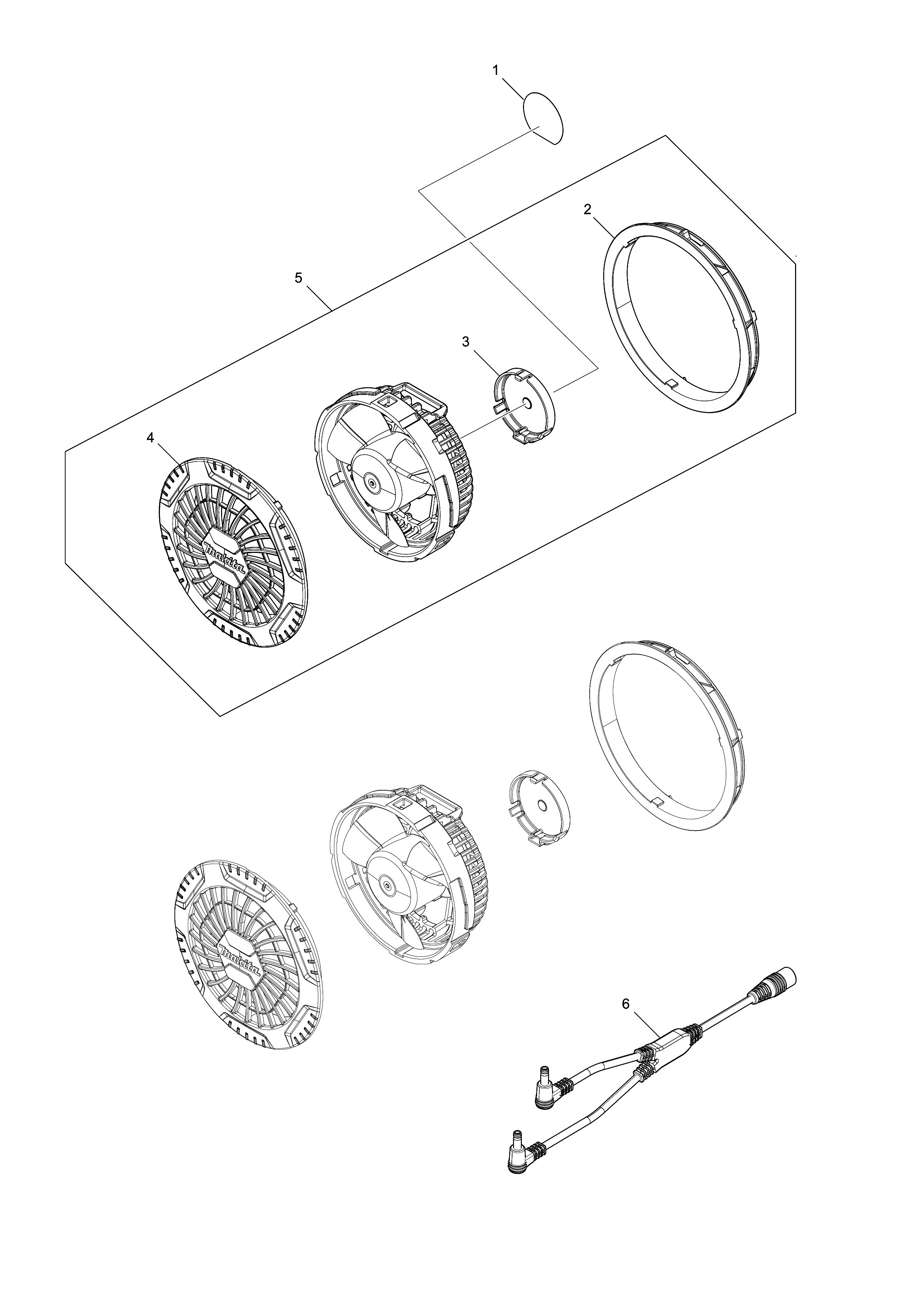Vue éclatée Makita DFJ305#01