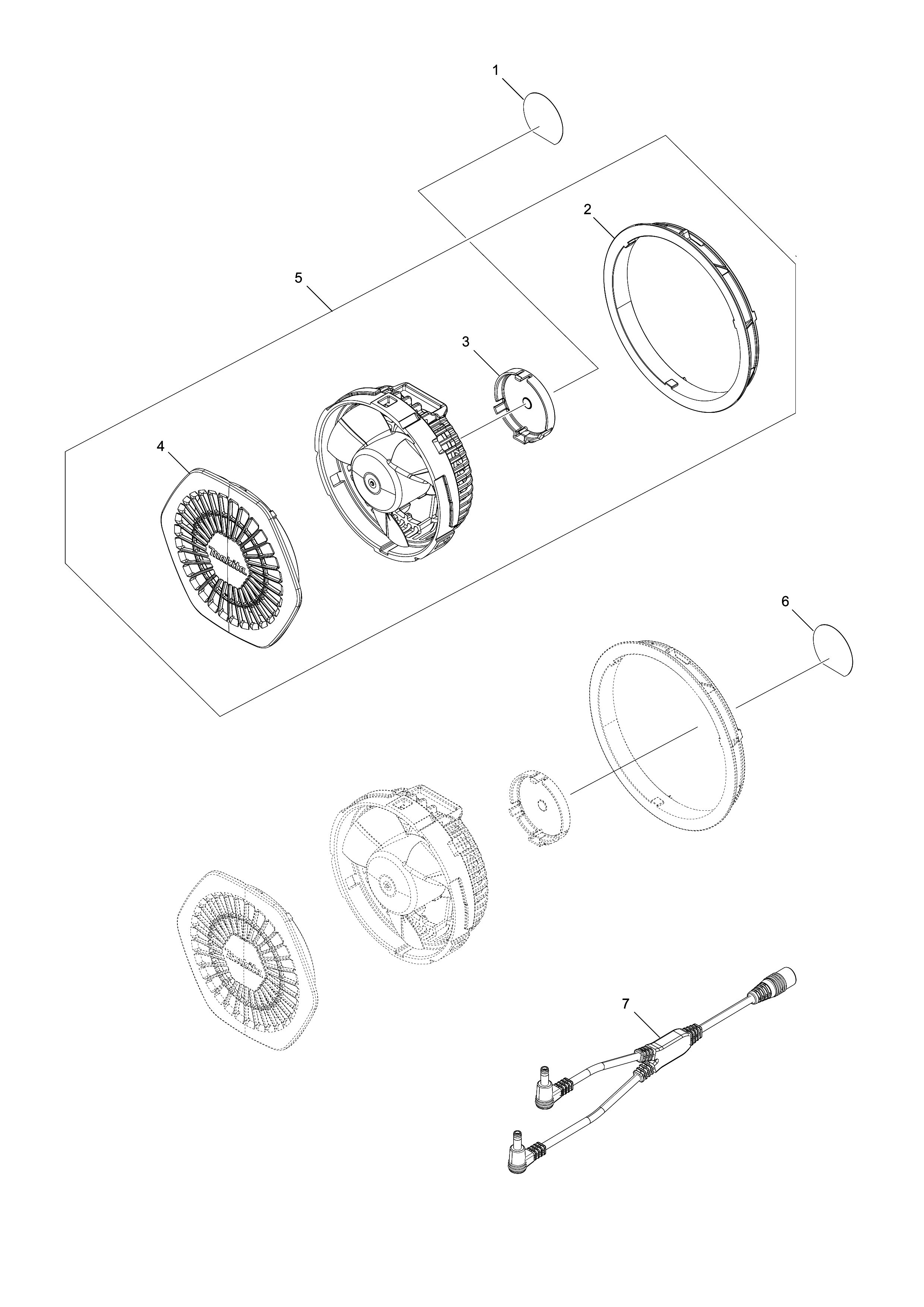Vue éclatée Makita DFJ310#01
