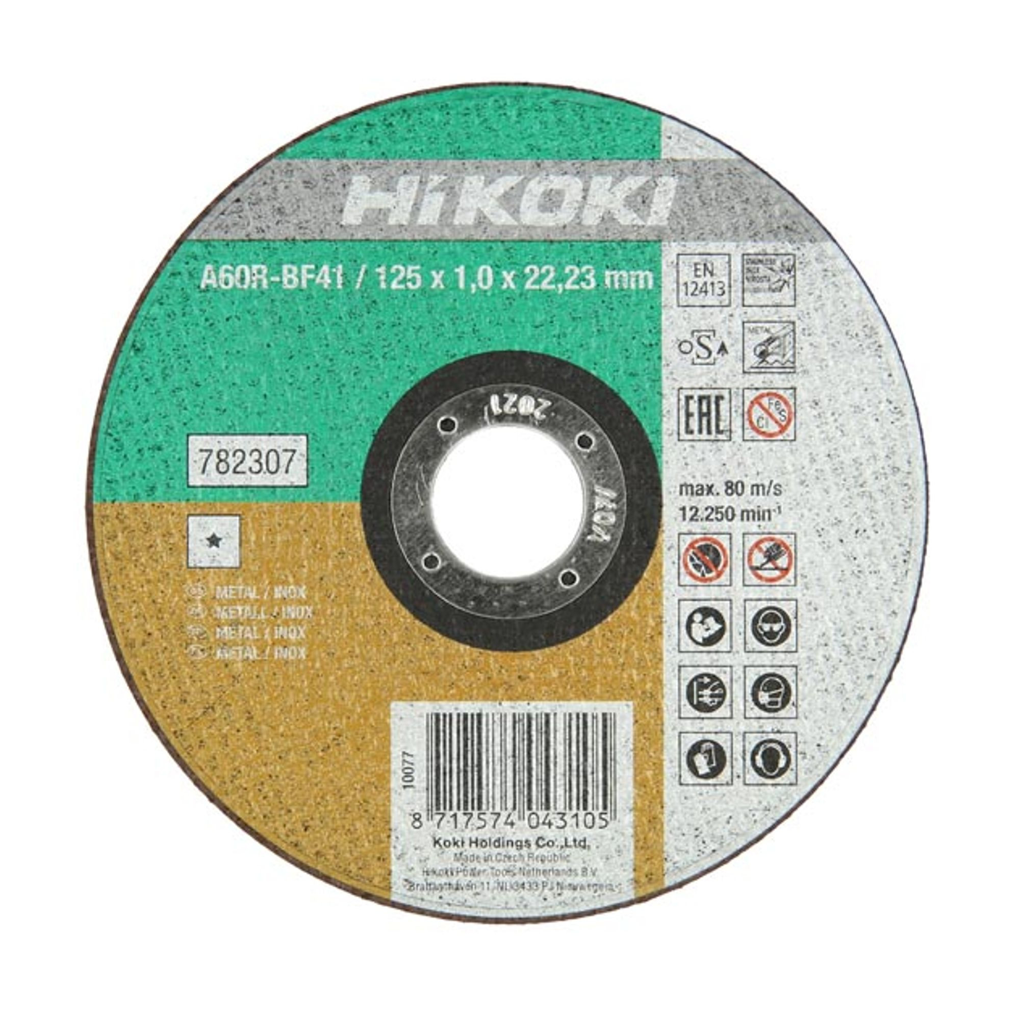 Disque à tronçonner Hikoki Basic Inox+Métal Plat 115 mm ep 1 mm #01