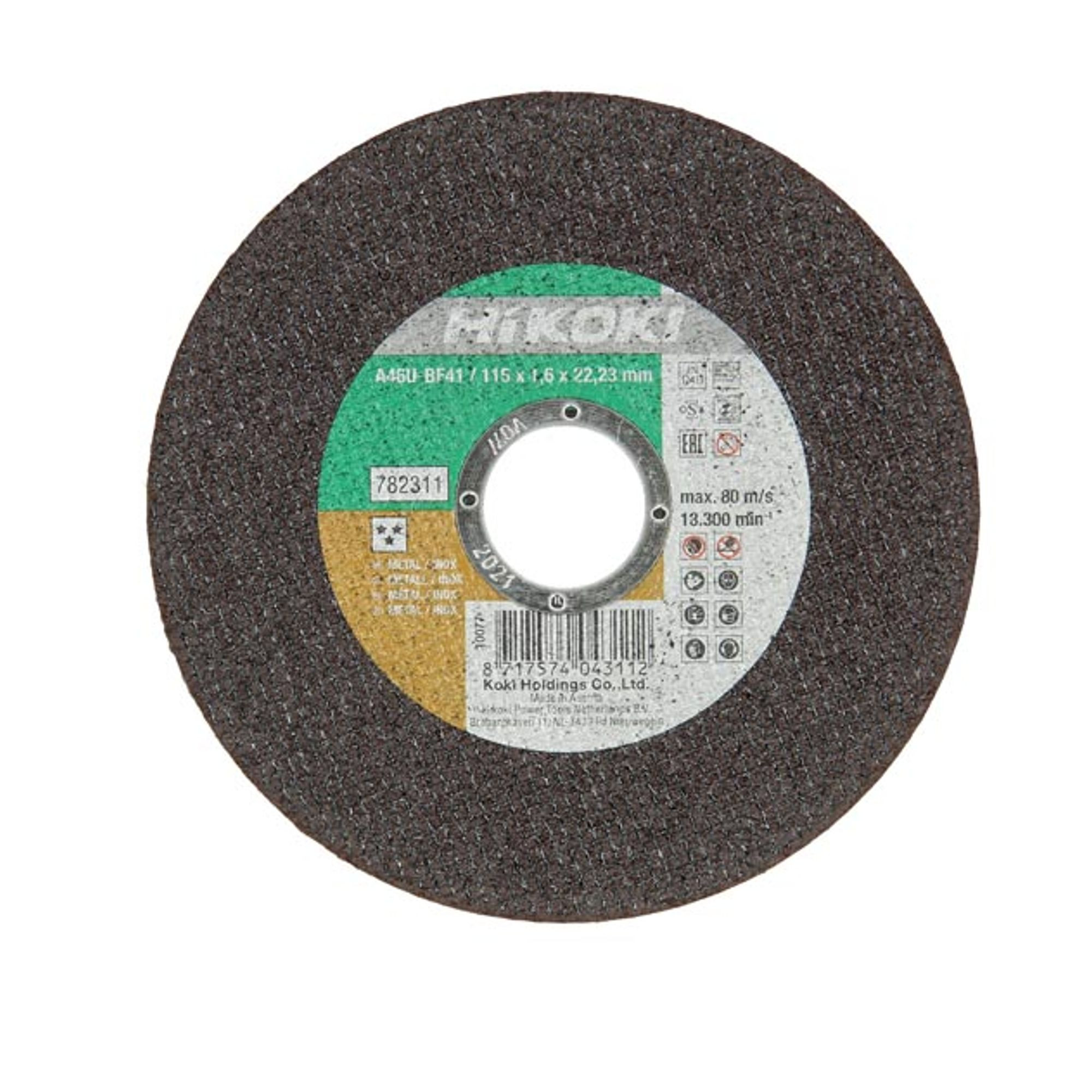 Disque à tronçonner Hikoki Premium Inox+Métal Plat 125 mm ep 1,6 mm #01