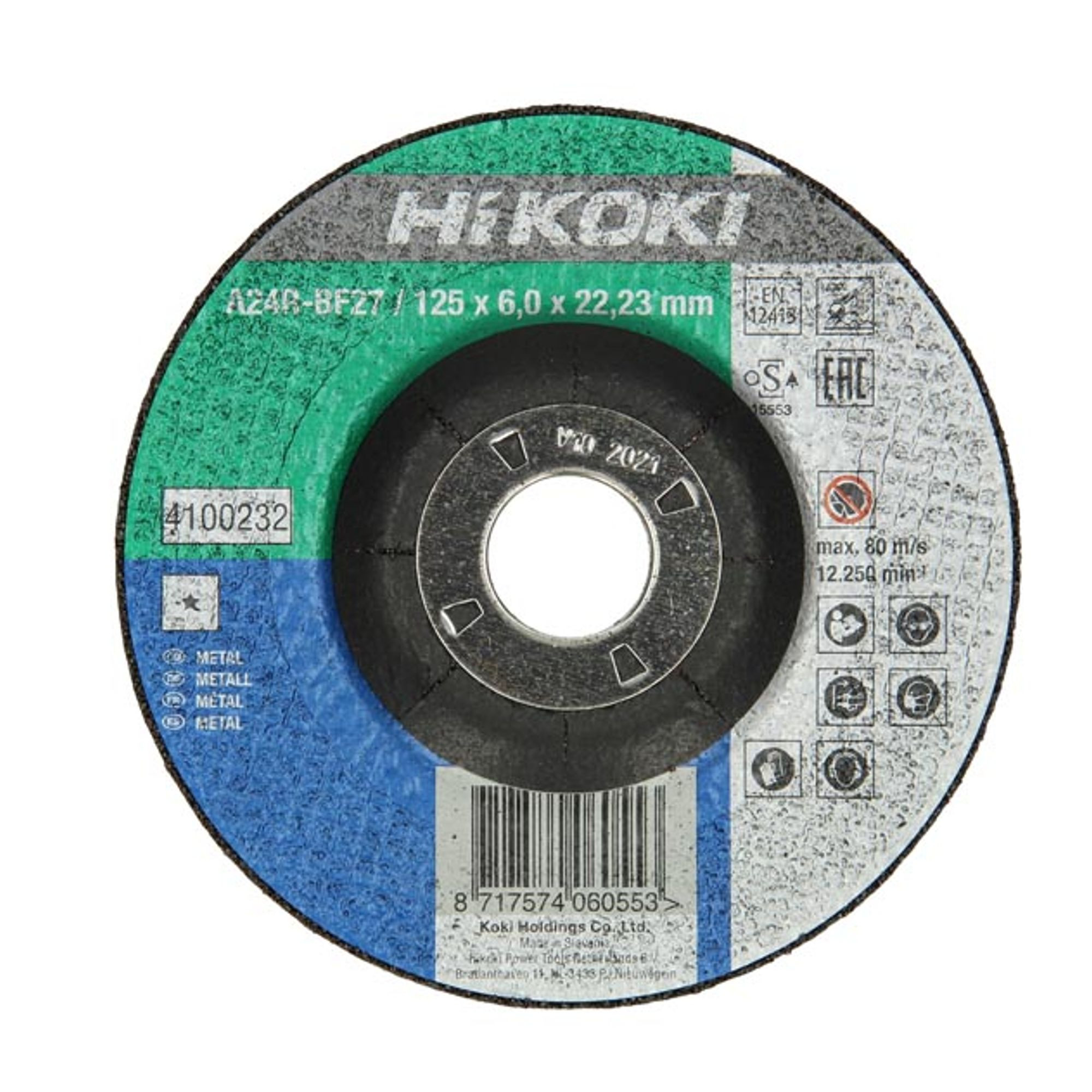Disque de meulage Hikoki Basic Métal Plat 180 mm ep 6 mm #01