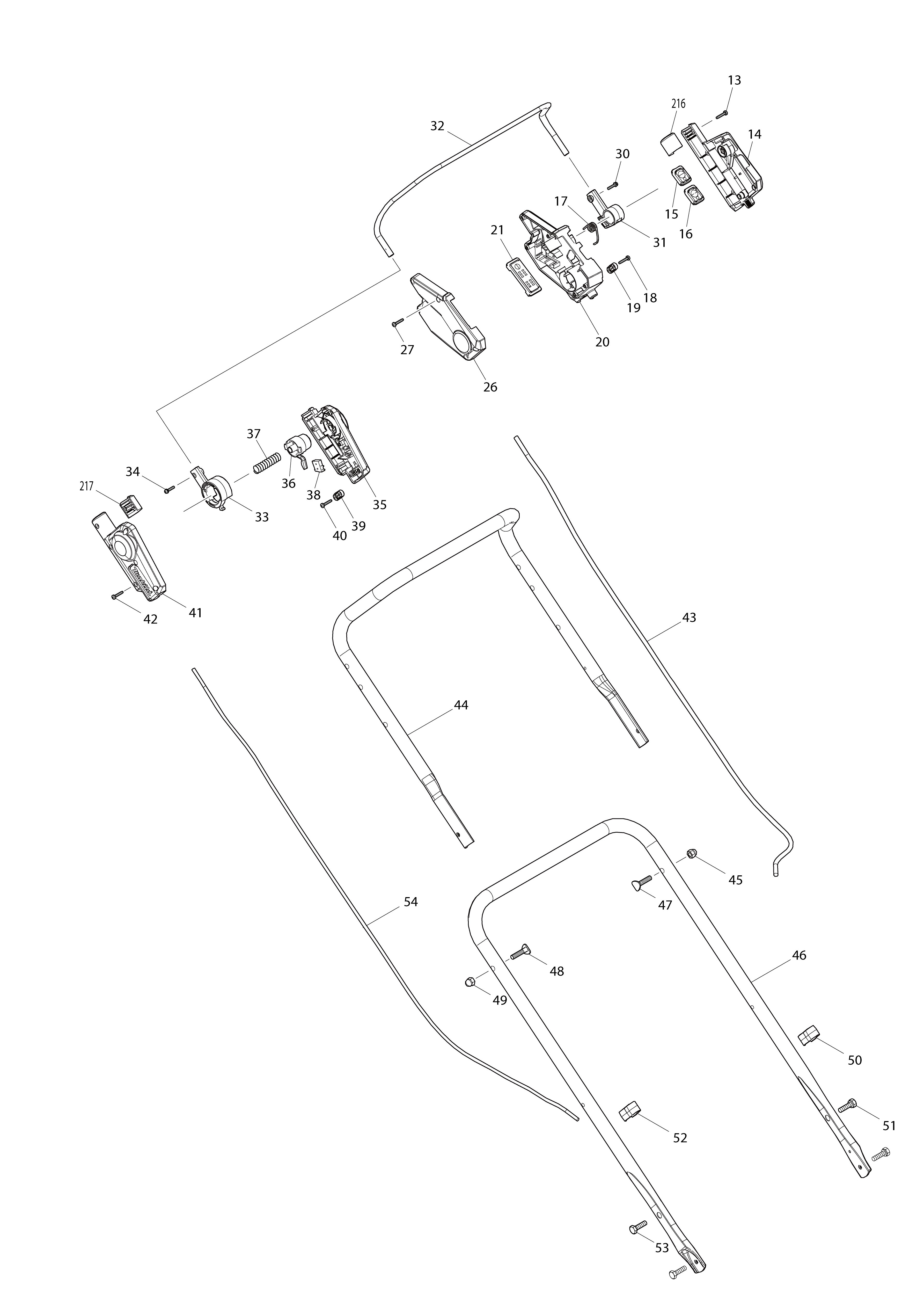 Vue éclatée Makita DLM530#01