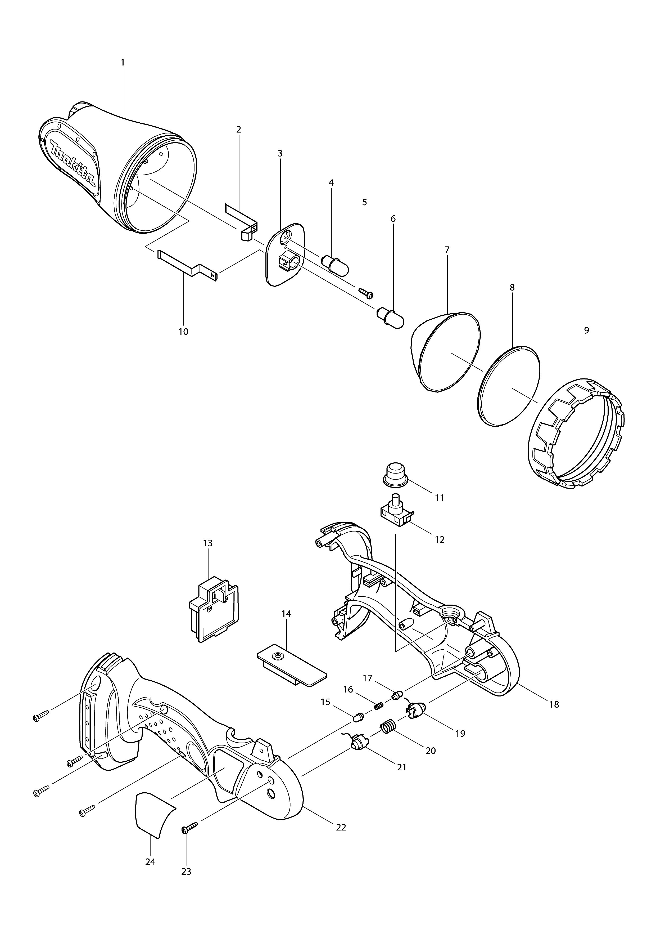 Vue éclatée Makita DML145#01
