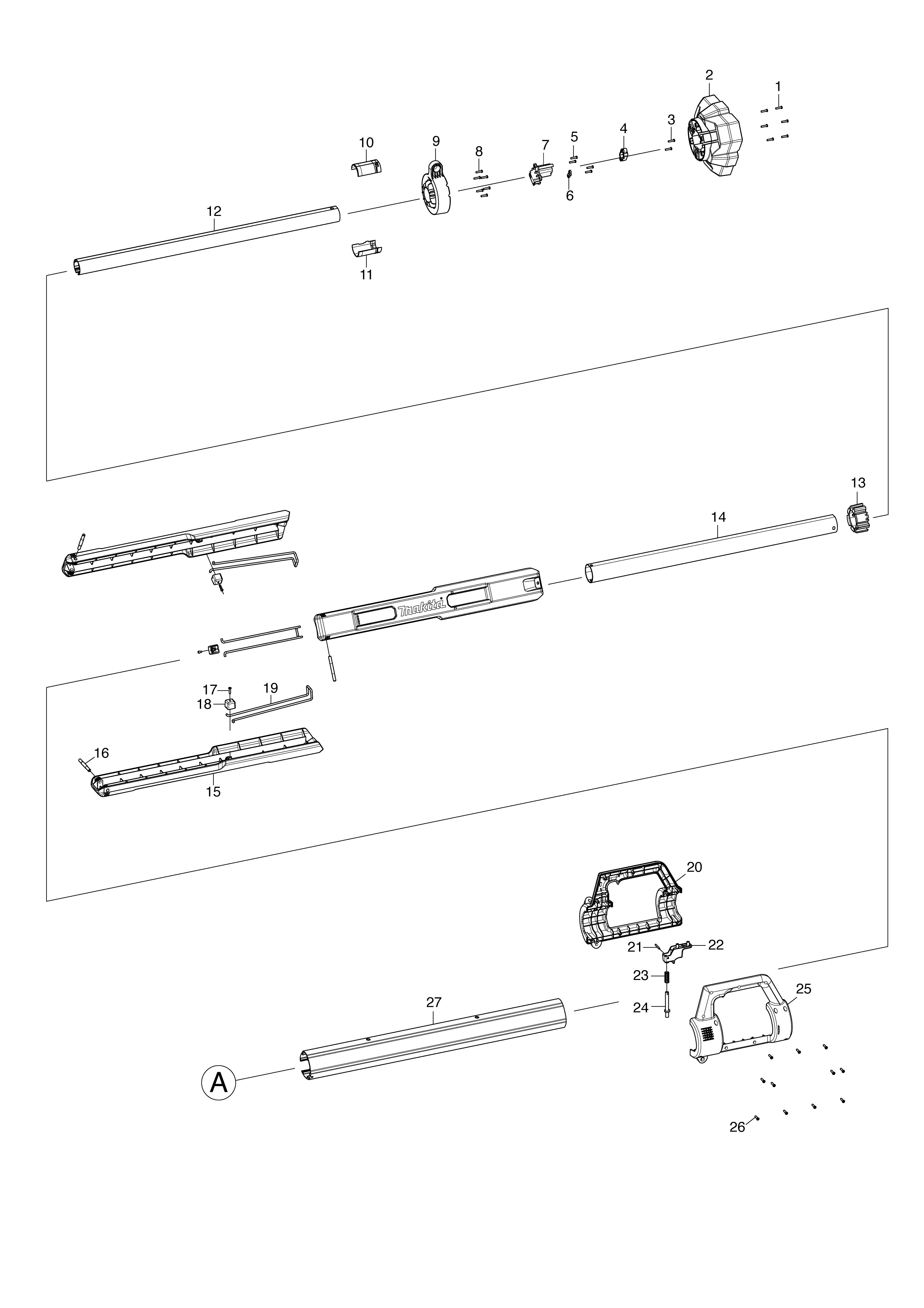 Vue éclatée Makita DML814#01