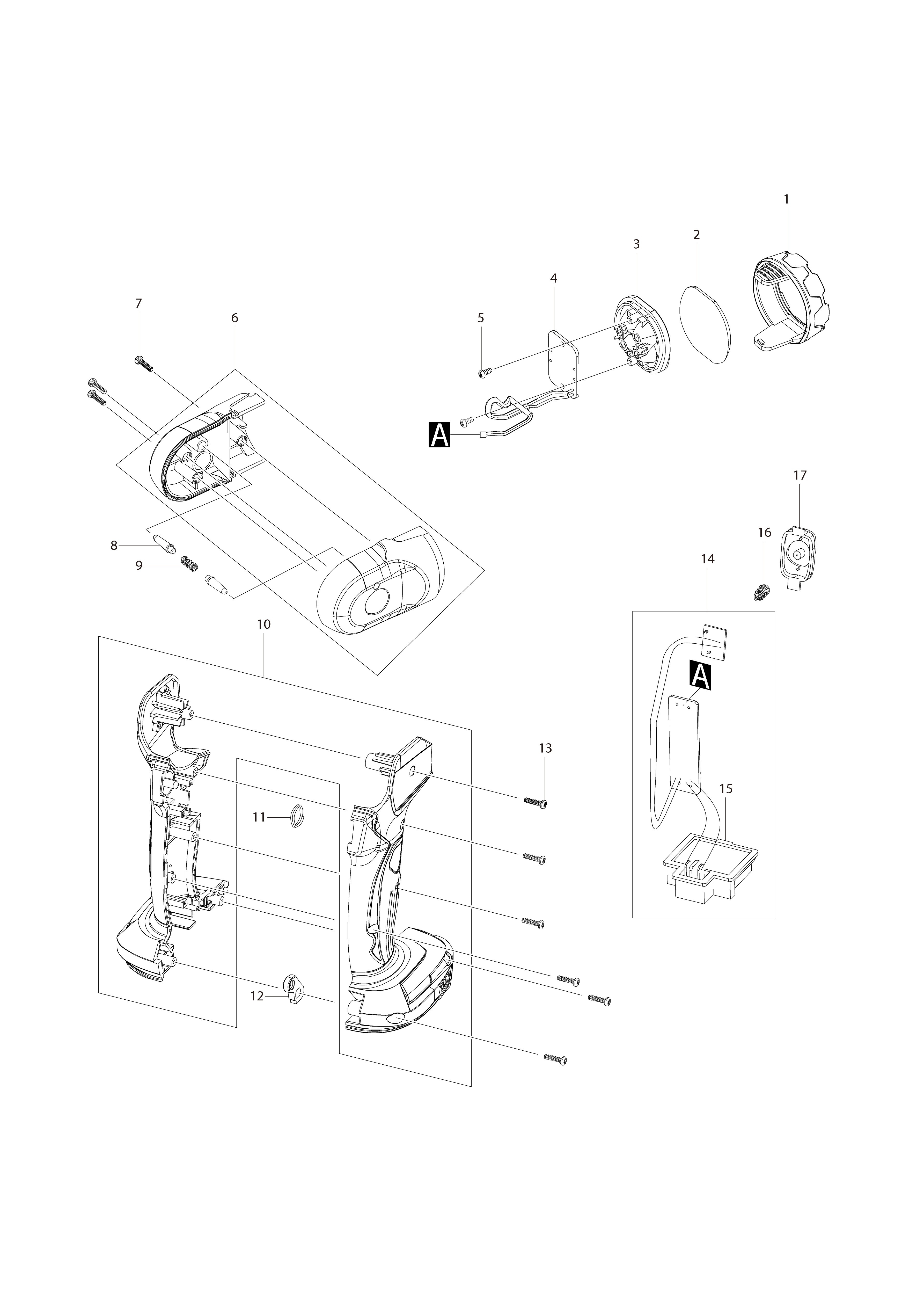 Vue éclatée Makita DML815#01