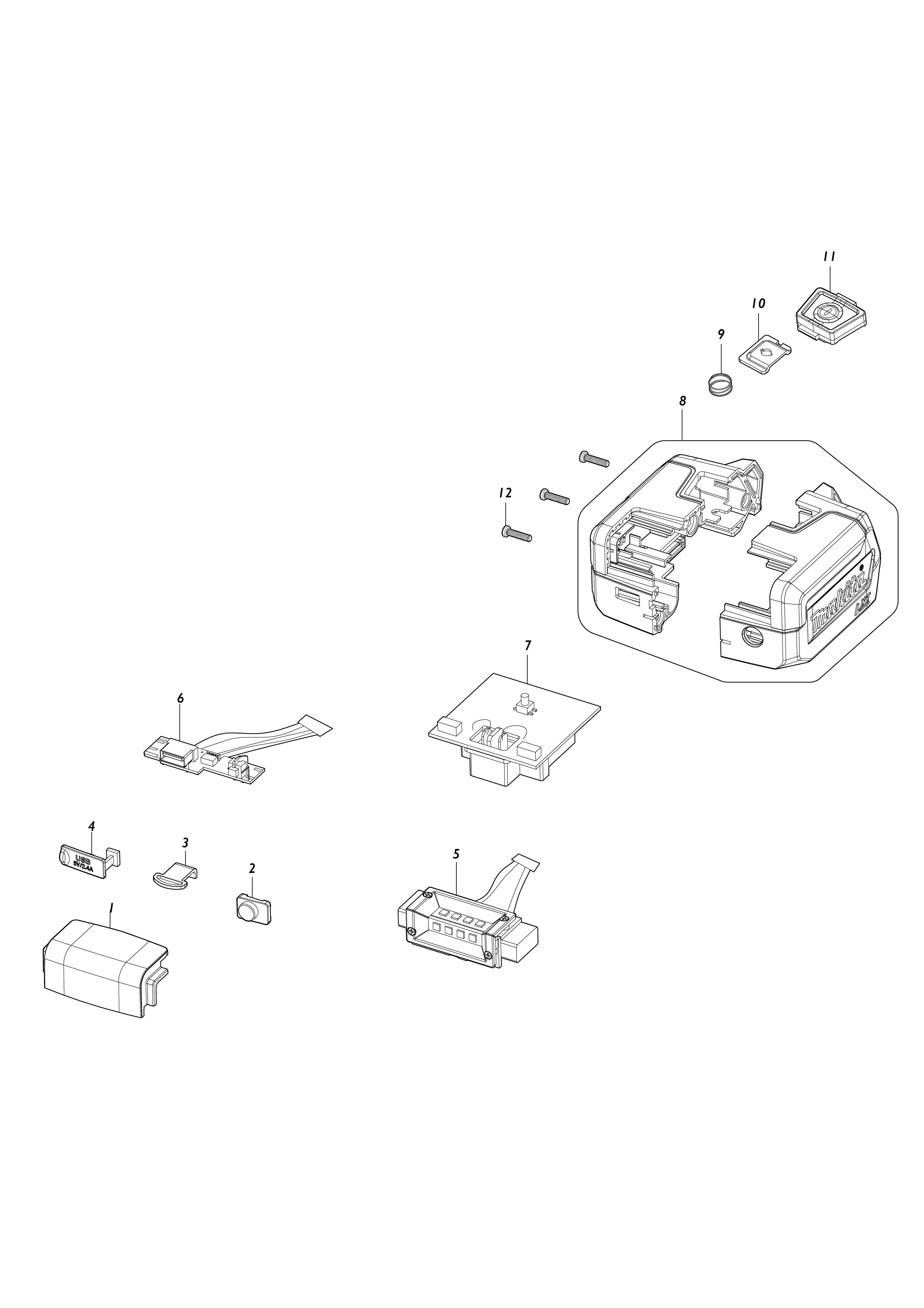 Vue éclatée Makita DML817#01