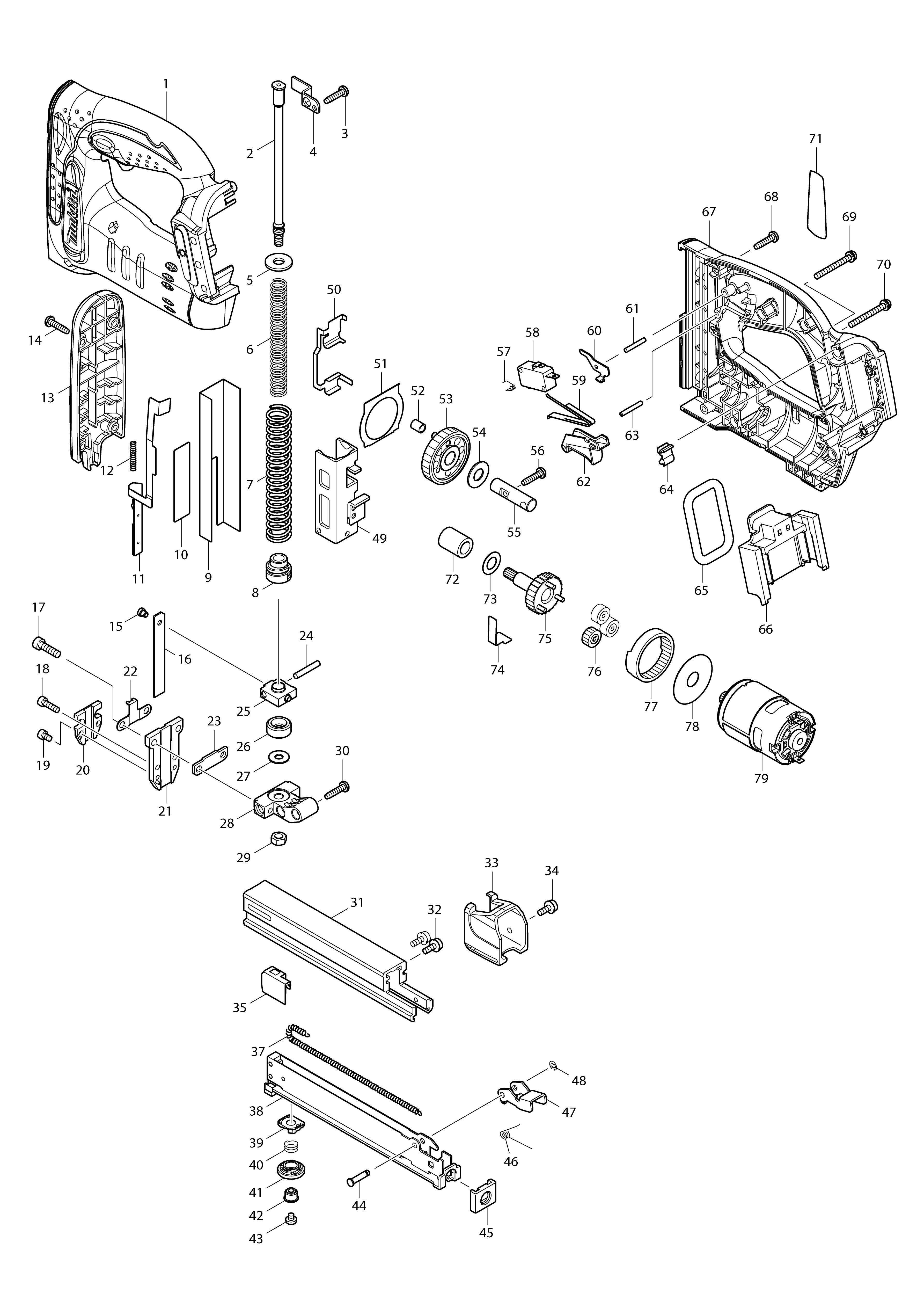 Vue éclatée Makita DST221#01