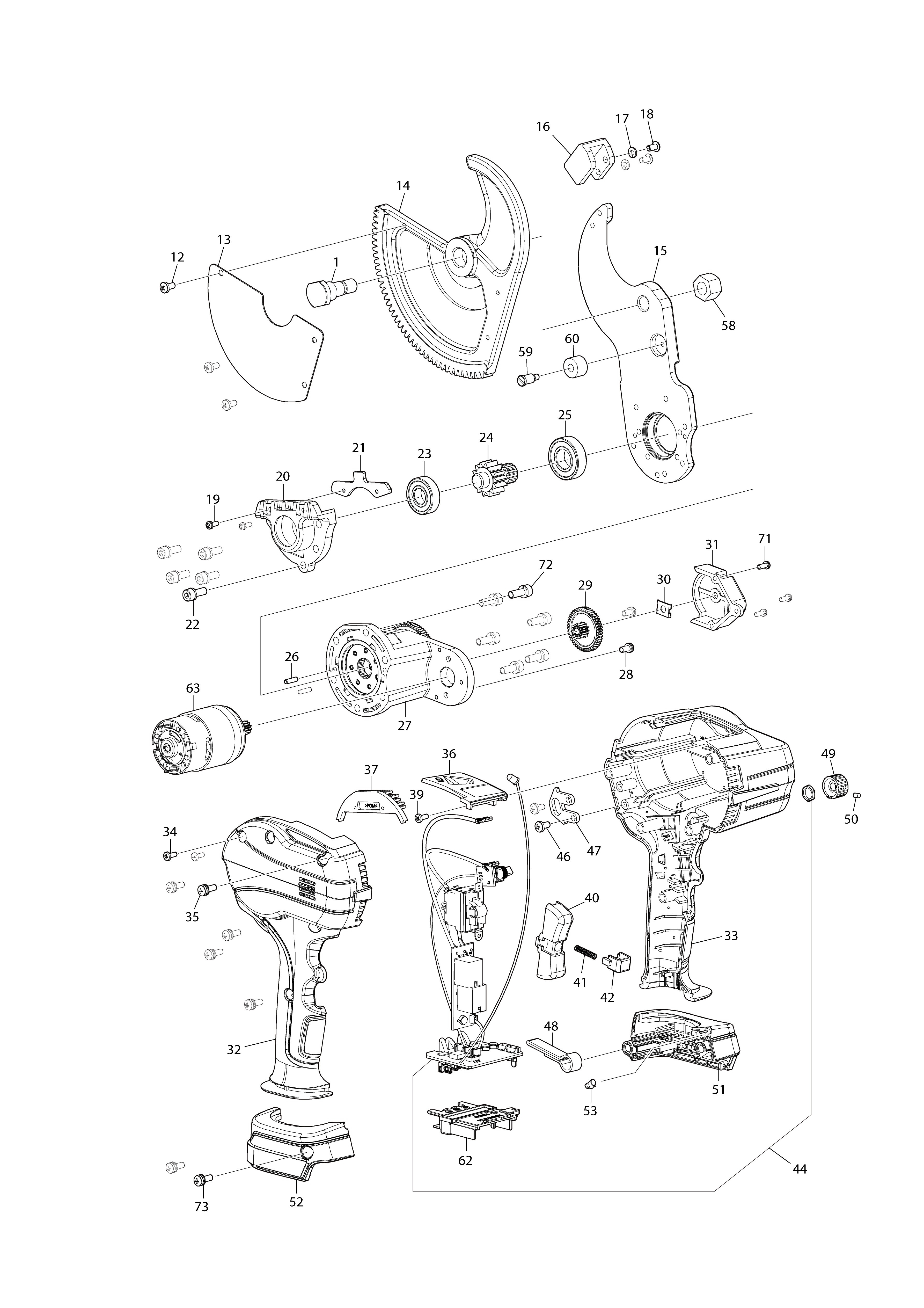 Vue éclatée Makita DTC101#01