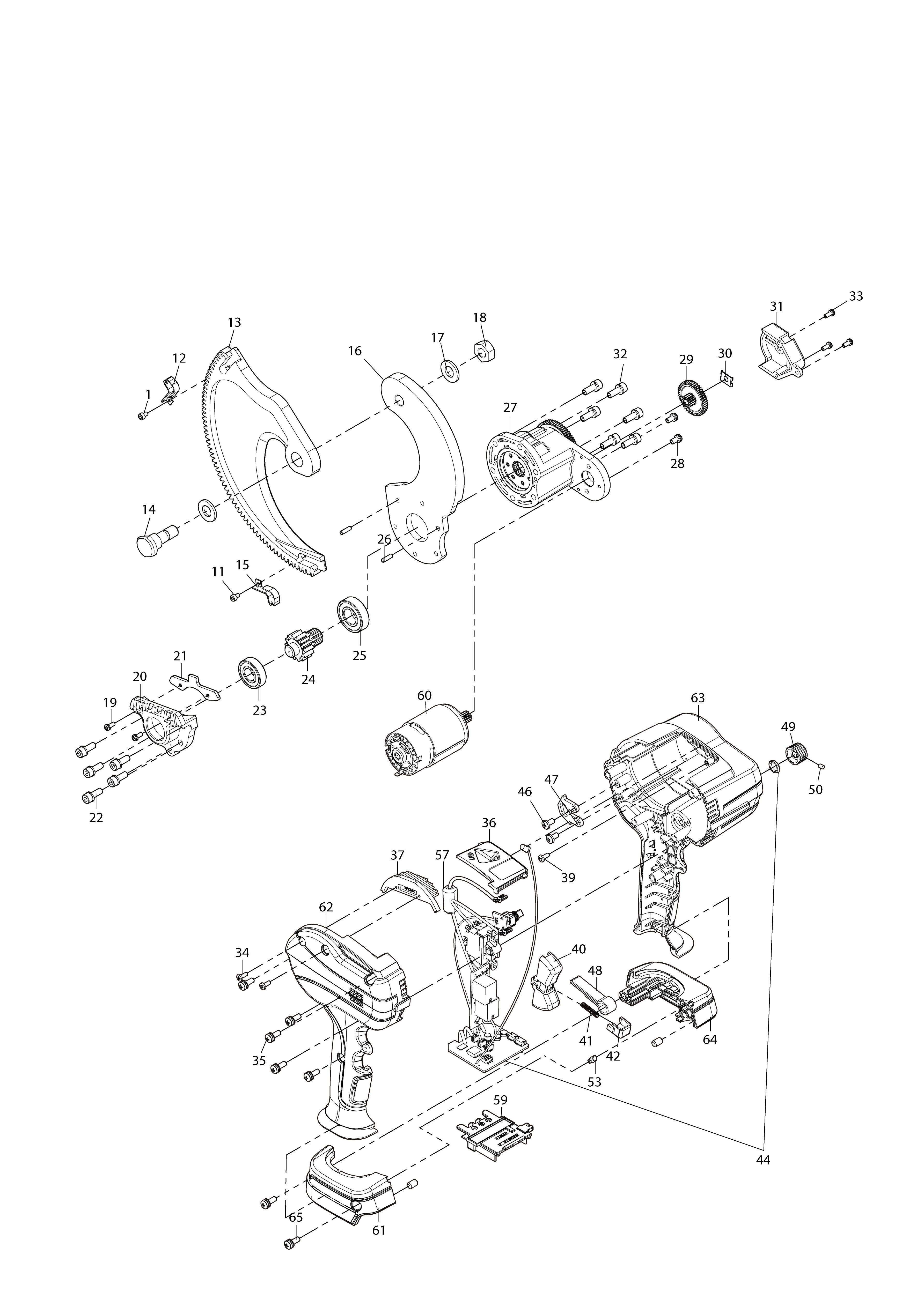 Vue éclatée Makita DTC102#01