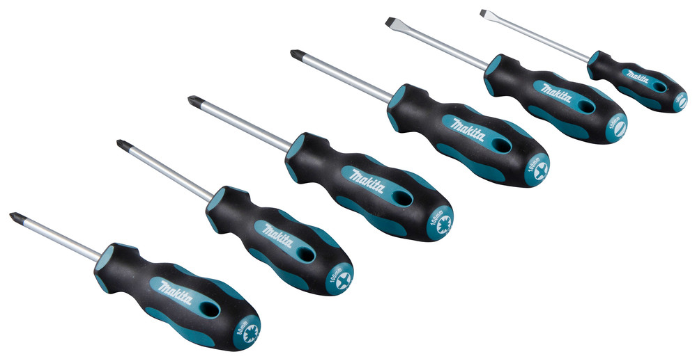 Jeu de tournevis 2 SL + 2 PH + 2 PZ Makita
