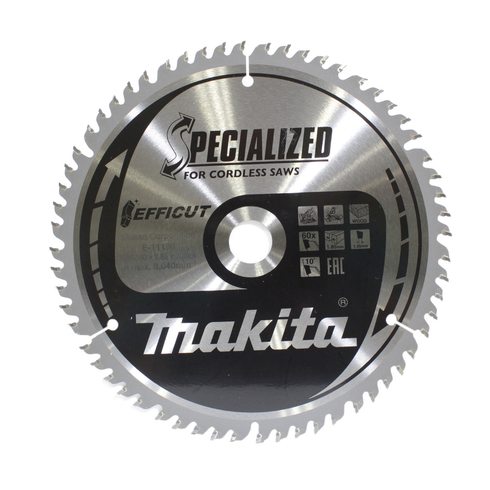 Lame de scie circulaire, T.C.T Efficut, 190 x 20 mm, 60 dents Makita
