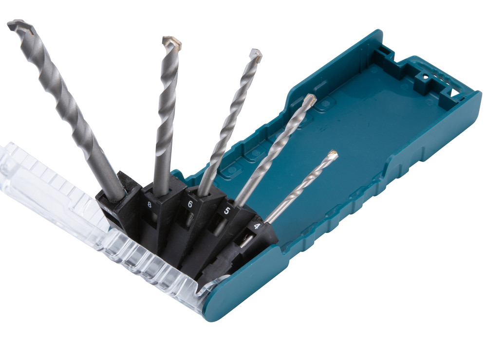 Coffret 5 forets Haute Qualité pour béton, à emmanchement cylindrique Makita