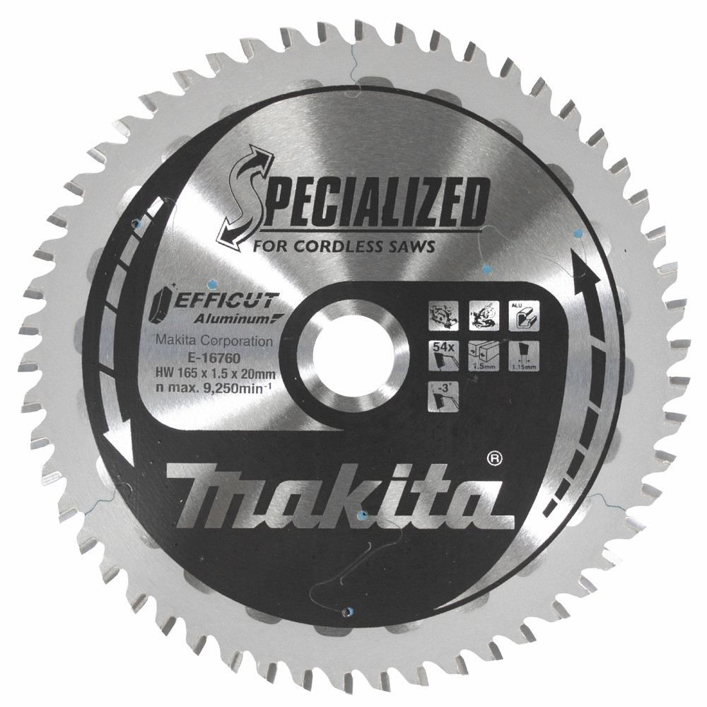 LAME CARB ALU EFFICUT 165X20MM 64D Makita
