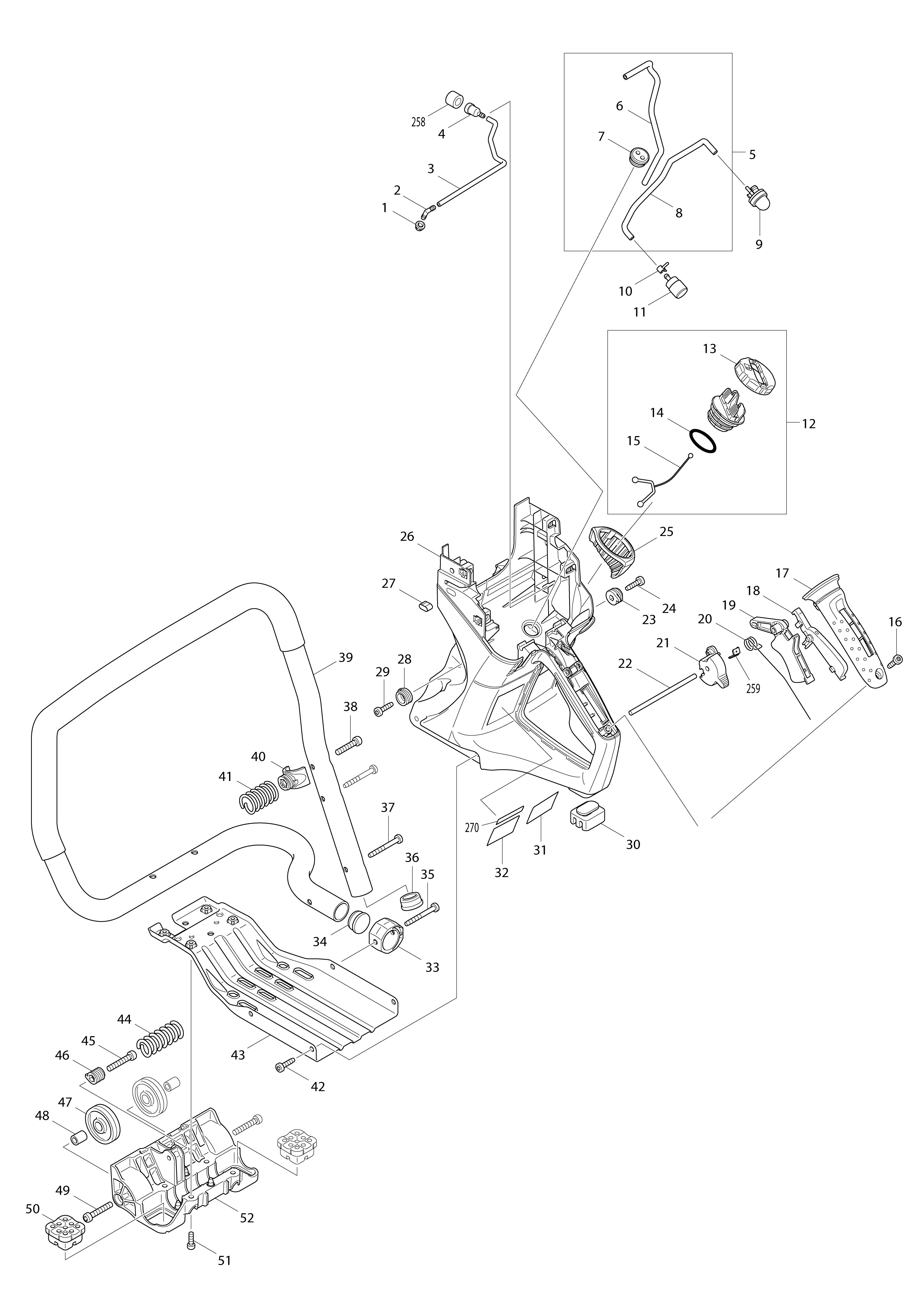 Vue éclatée Makita EK7651H#01