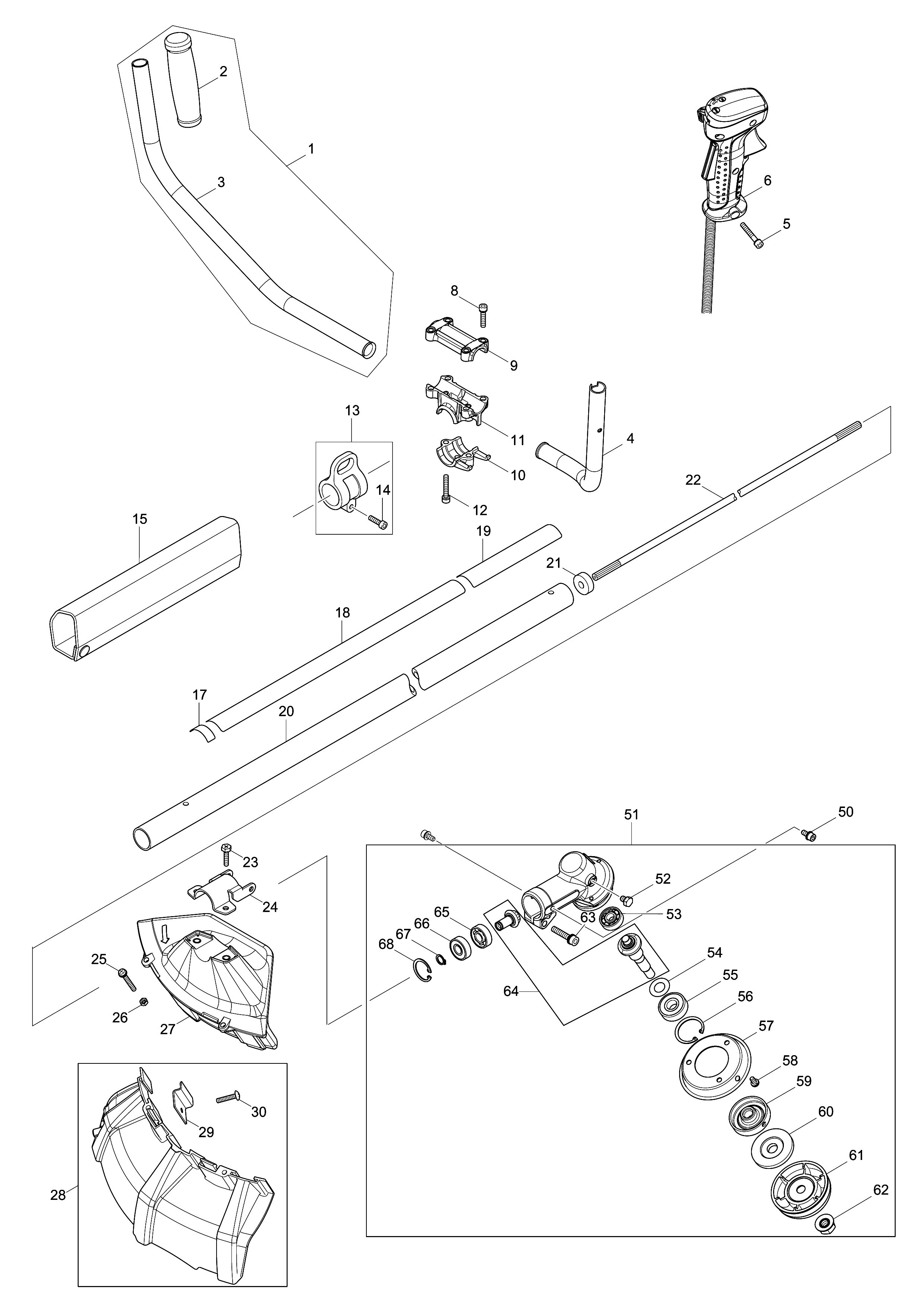 Vue éclatée Makita EM3400U#01