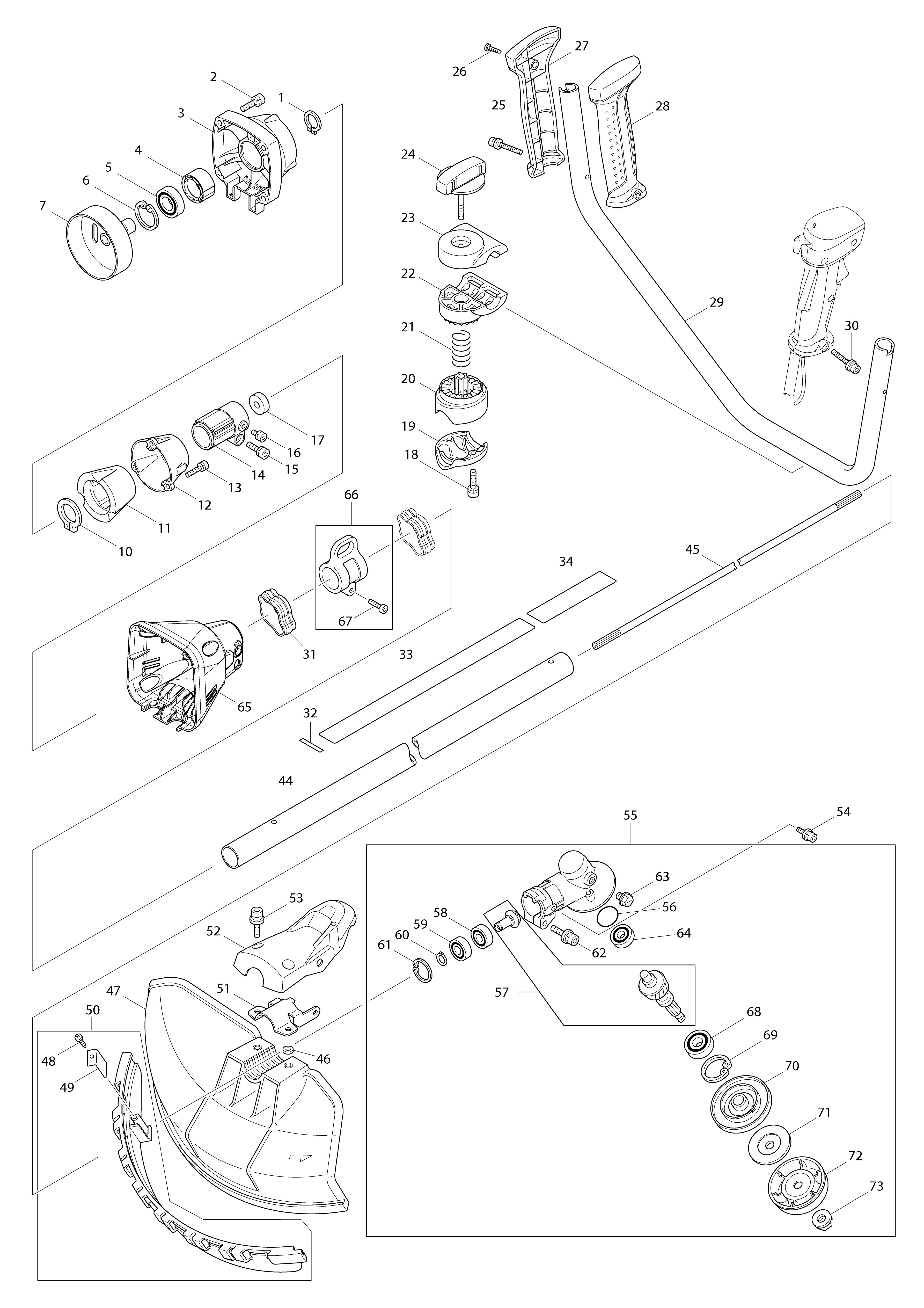 Vue éclatée Makita EM4350UH#01