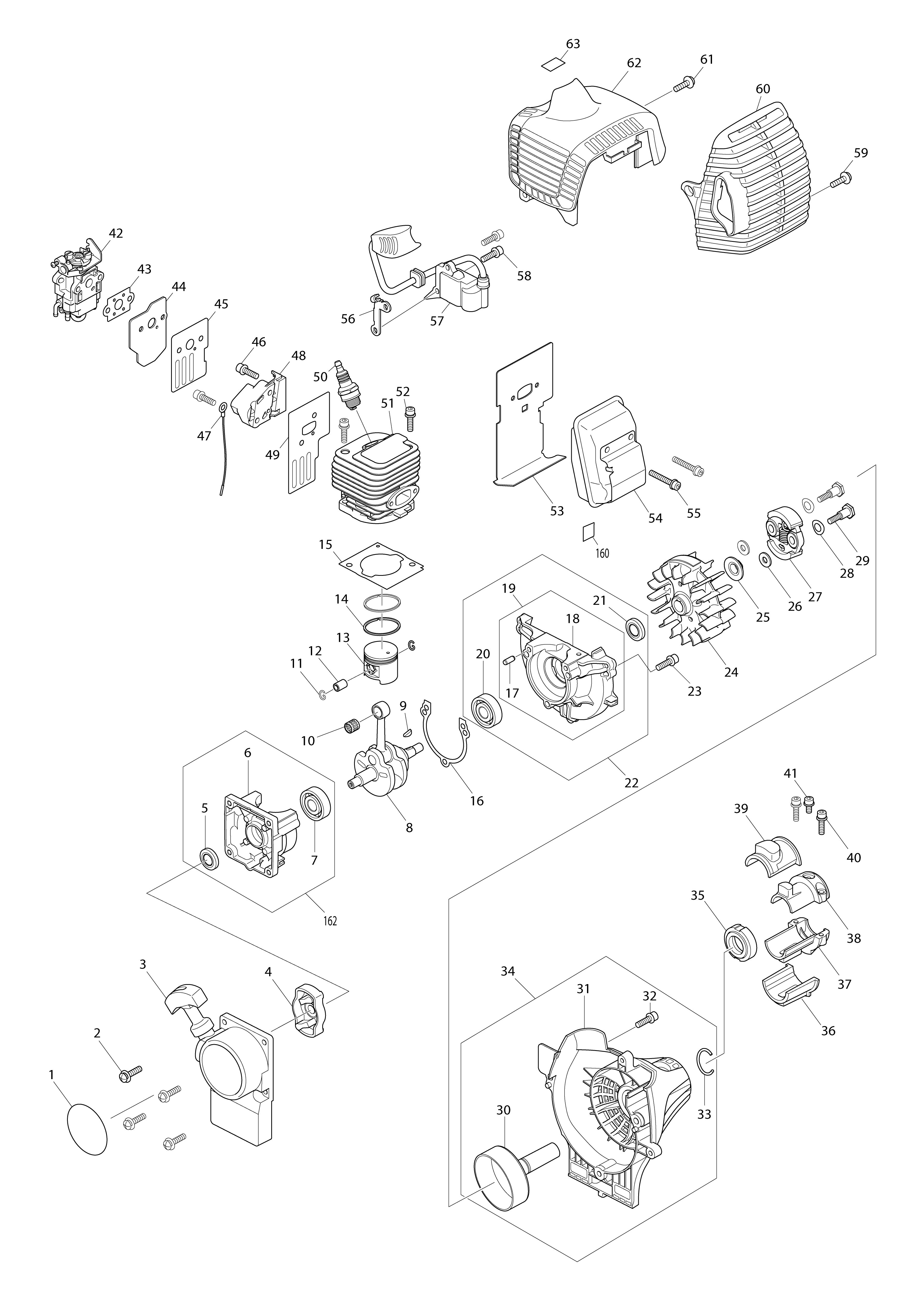 Vue éclatée Makita ER2600L#01