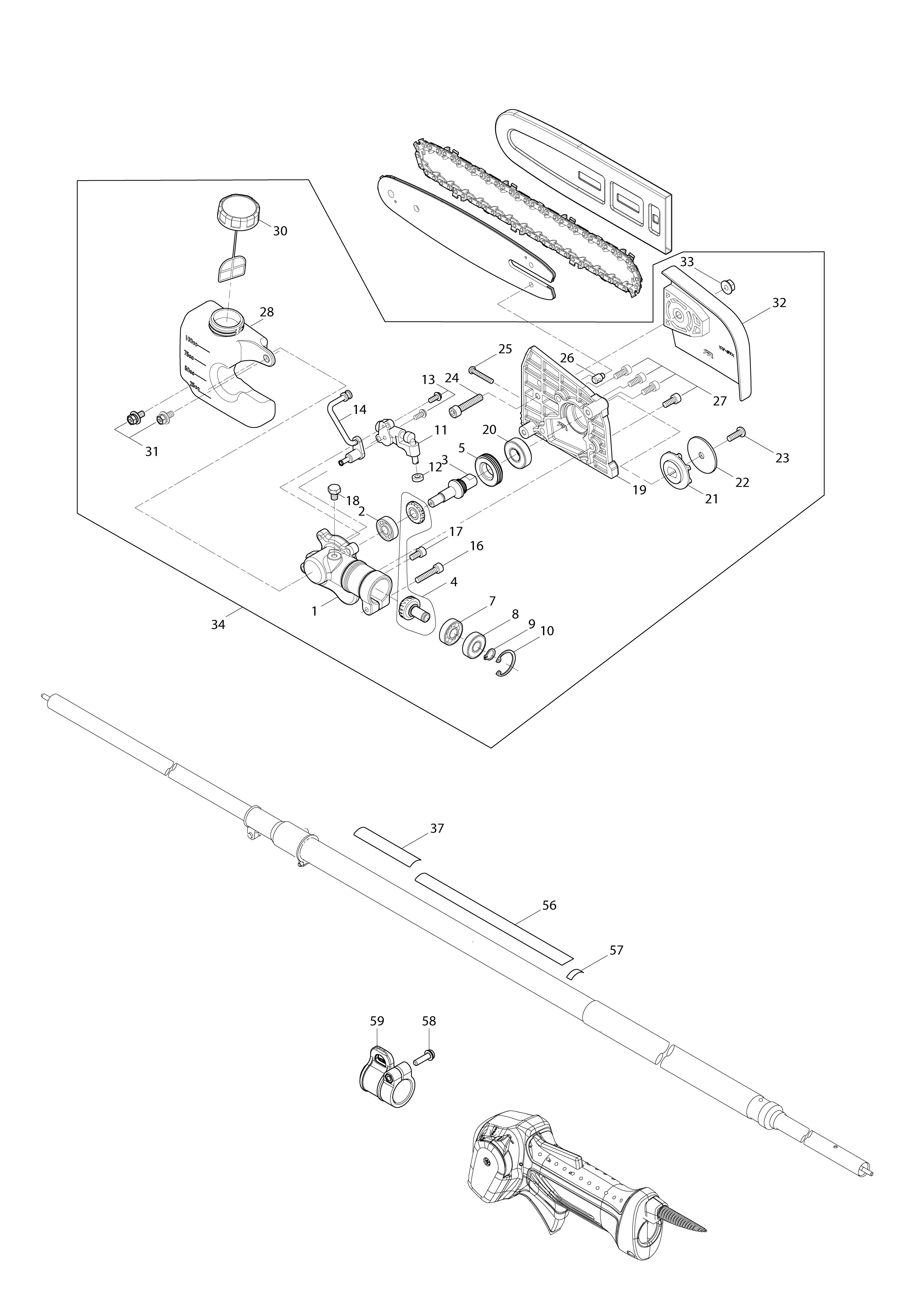 Vue éclatée Makita EY2650H#01