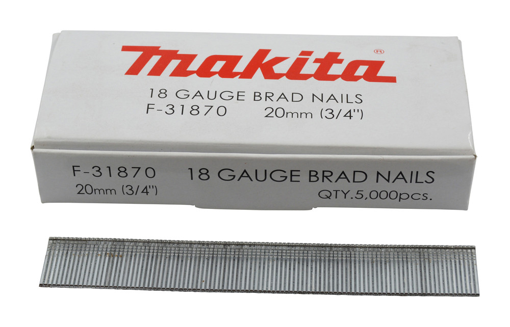 Clous tête homme mini brads 18 Ga galvanisés, pour cloueurs pneumatiques (DBN500, SKN12, NT45A, IM50) Makita